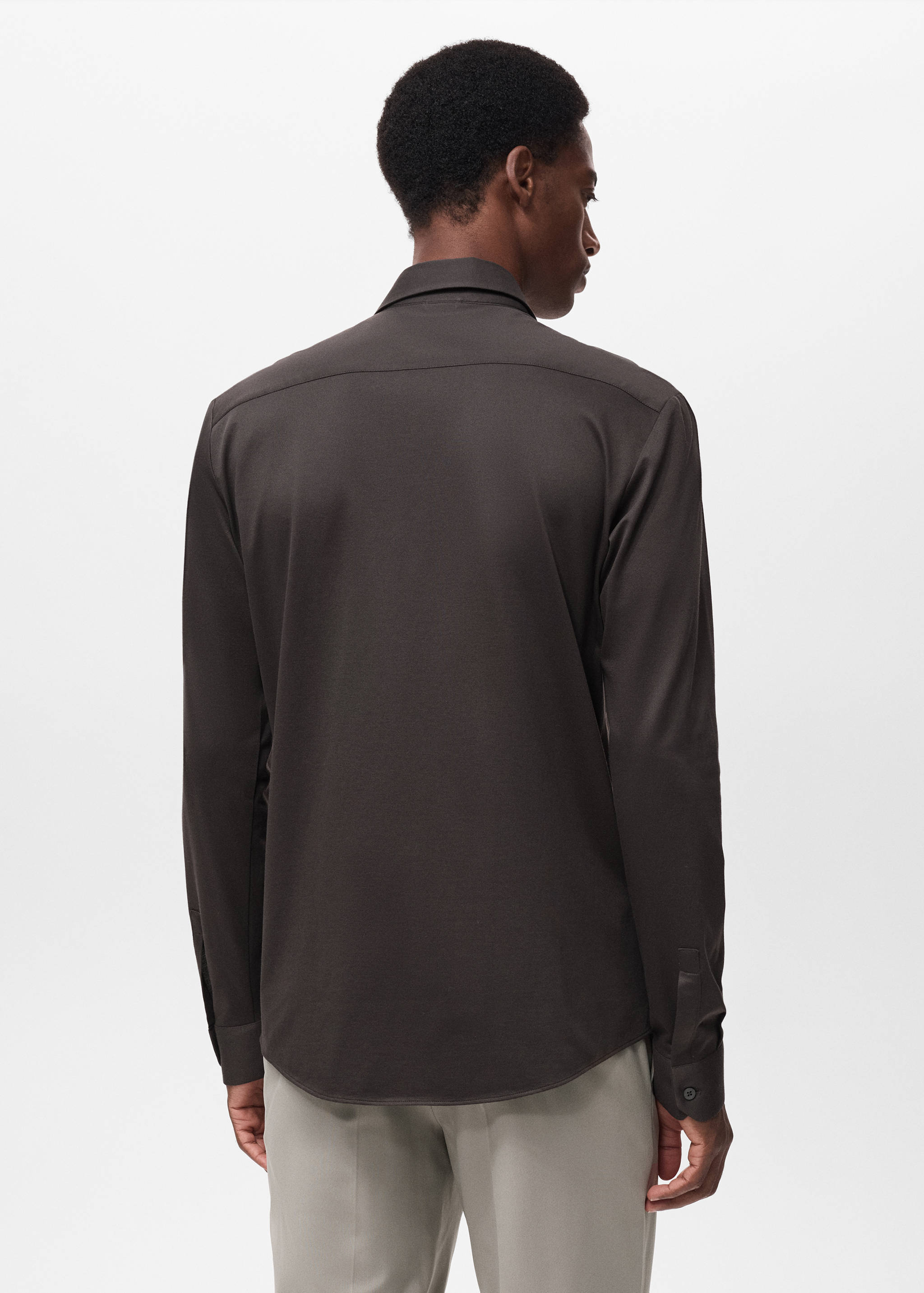 Comfort stretch non-iron shirt - Reverse of the article