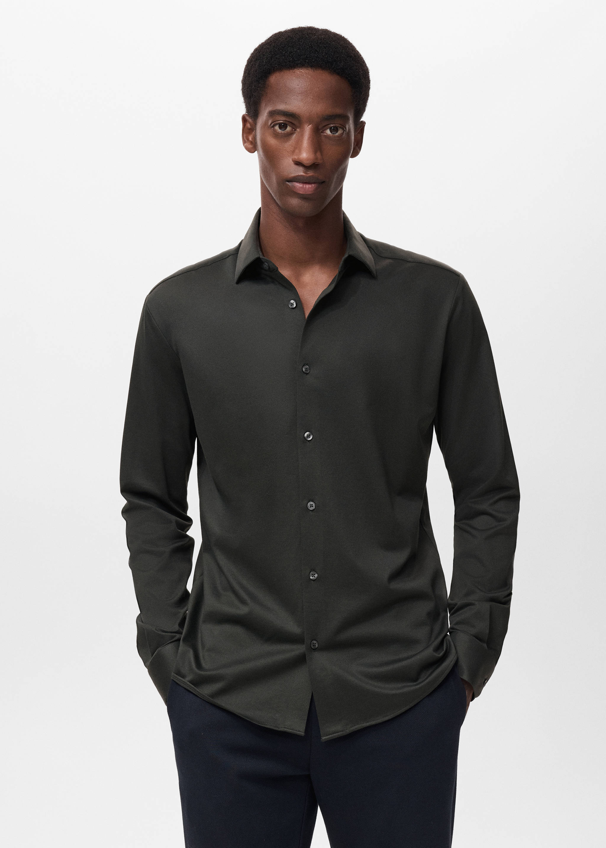 Comfort stretch non-iron shirt - Medium plane