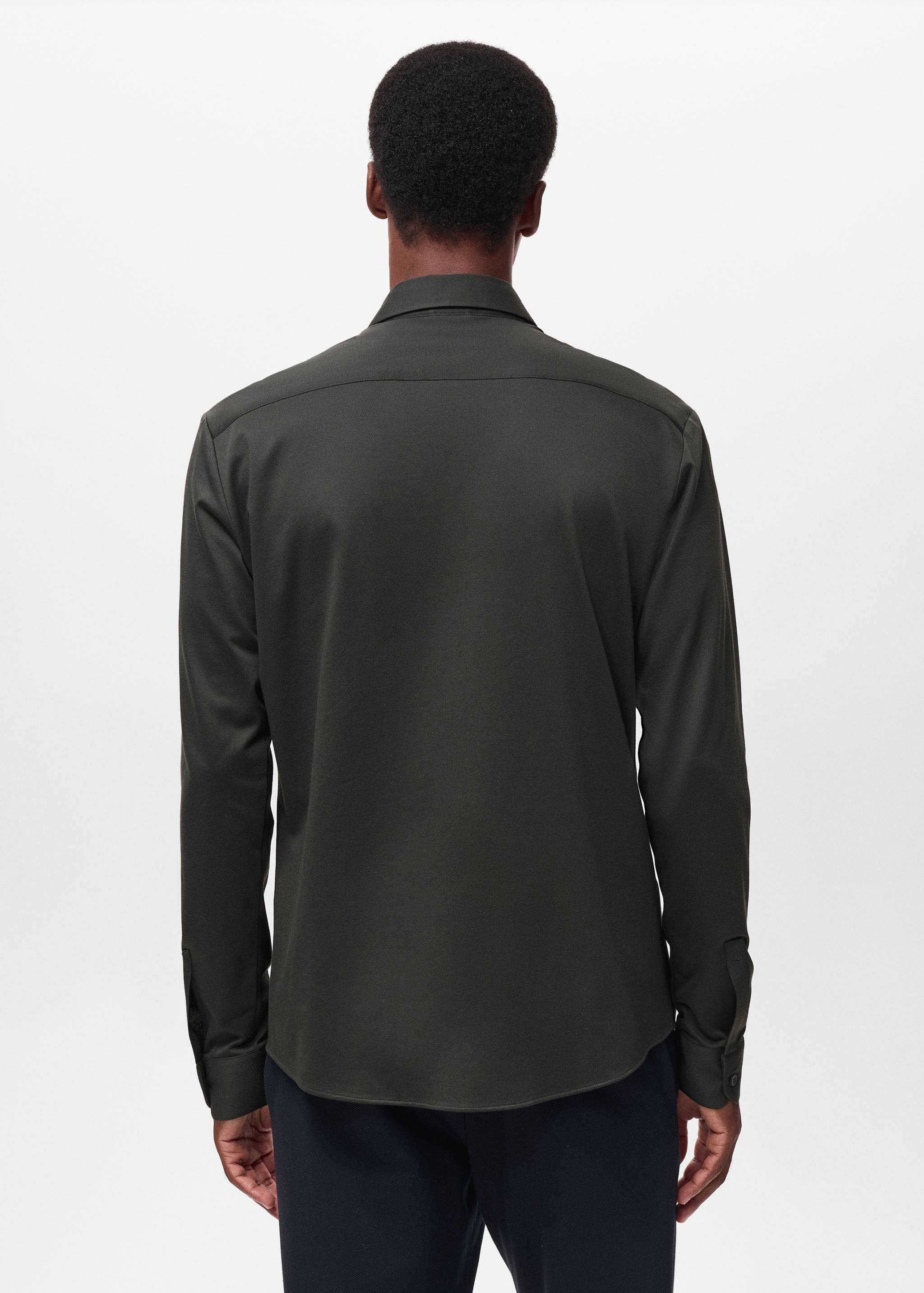 Comfort stretch non-iron shirt - Reverse of the article