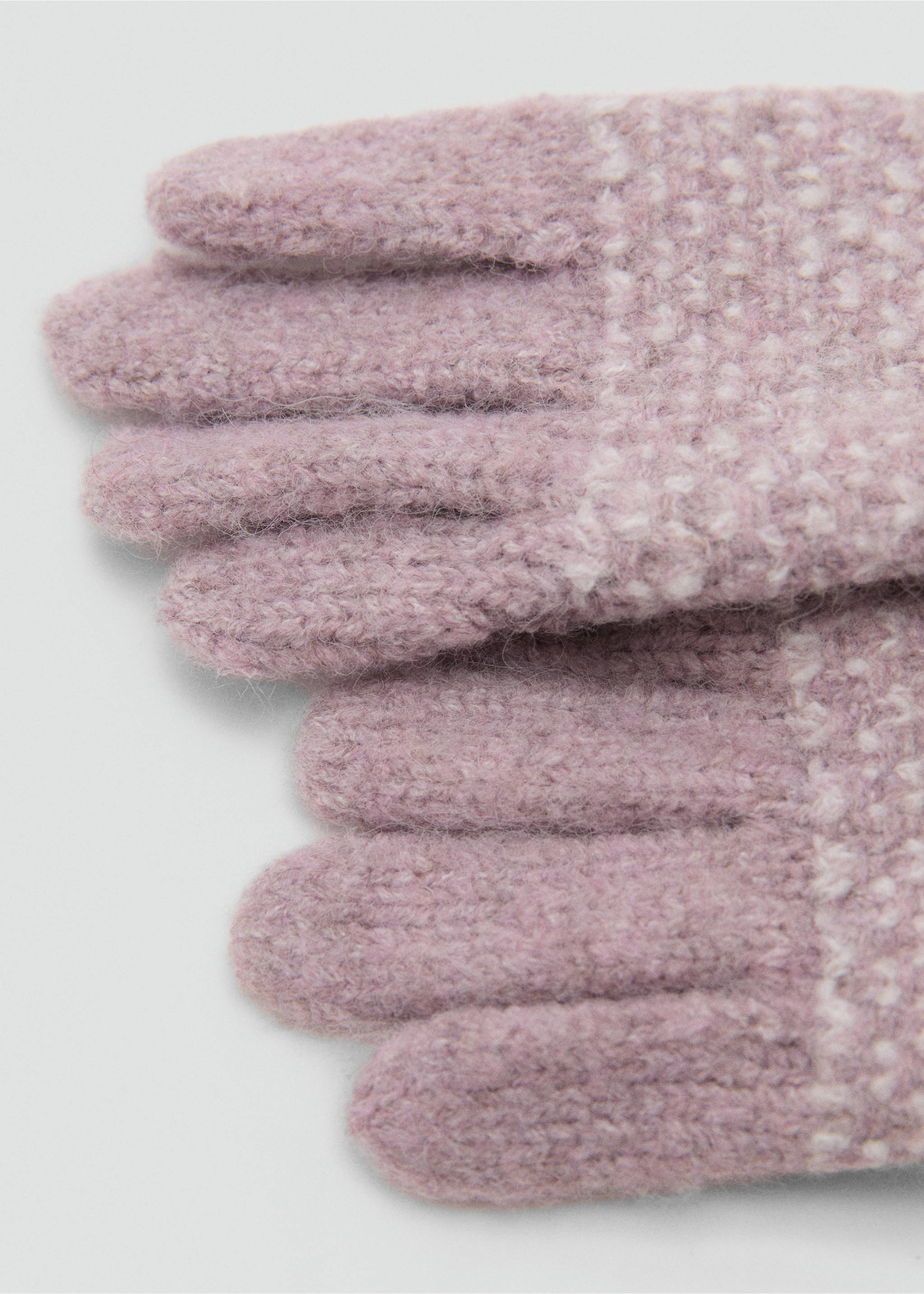 Gants maille combinés - Détail de l'article 1, Rose pâle. Ref: 17035984-00.