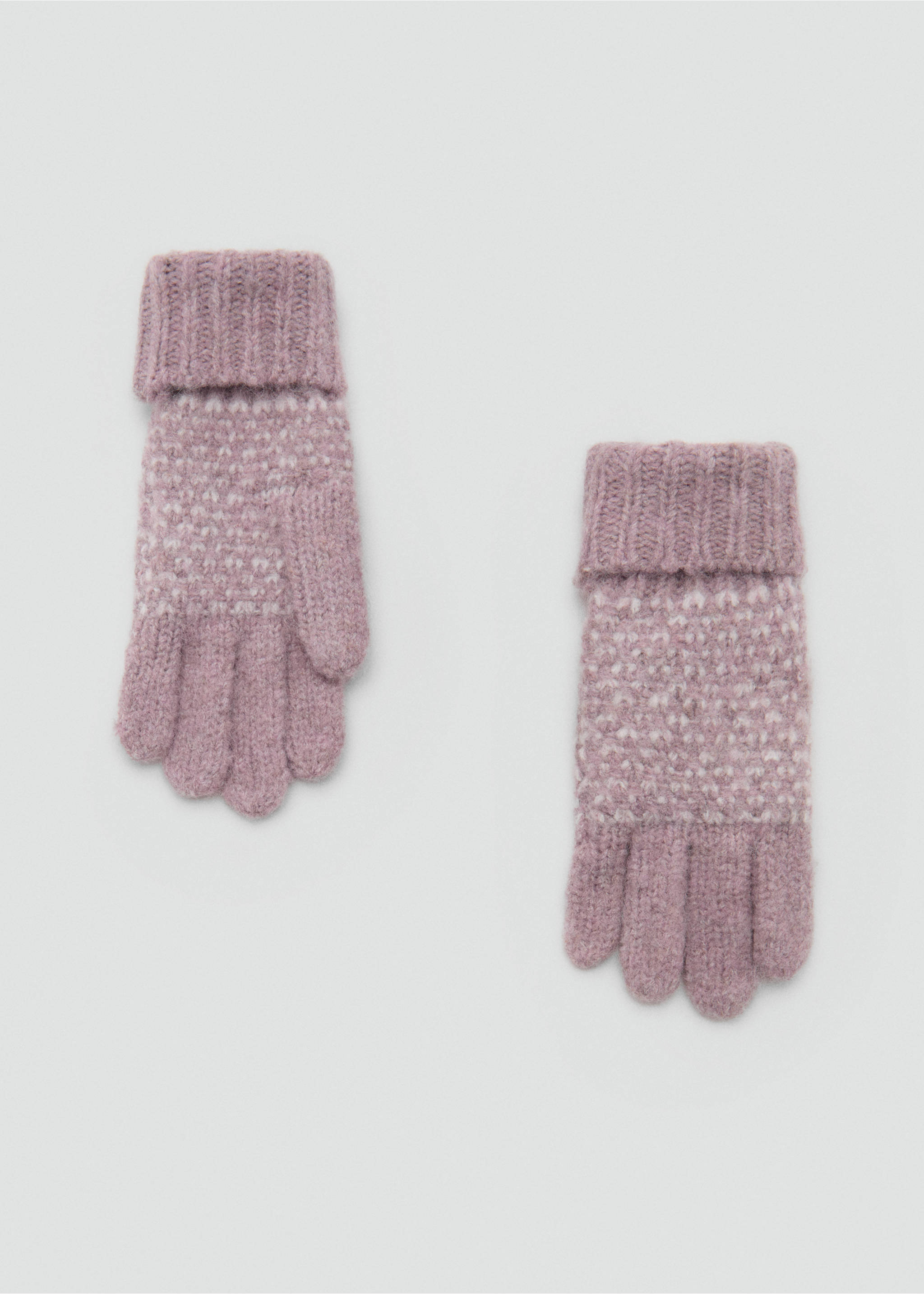 Combined knitted glove - Article without model, Pale Pink. Ref: 17035984-00.