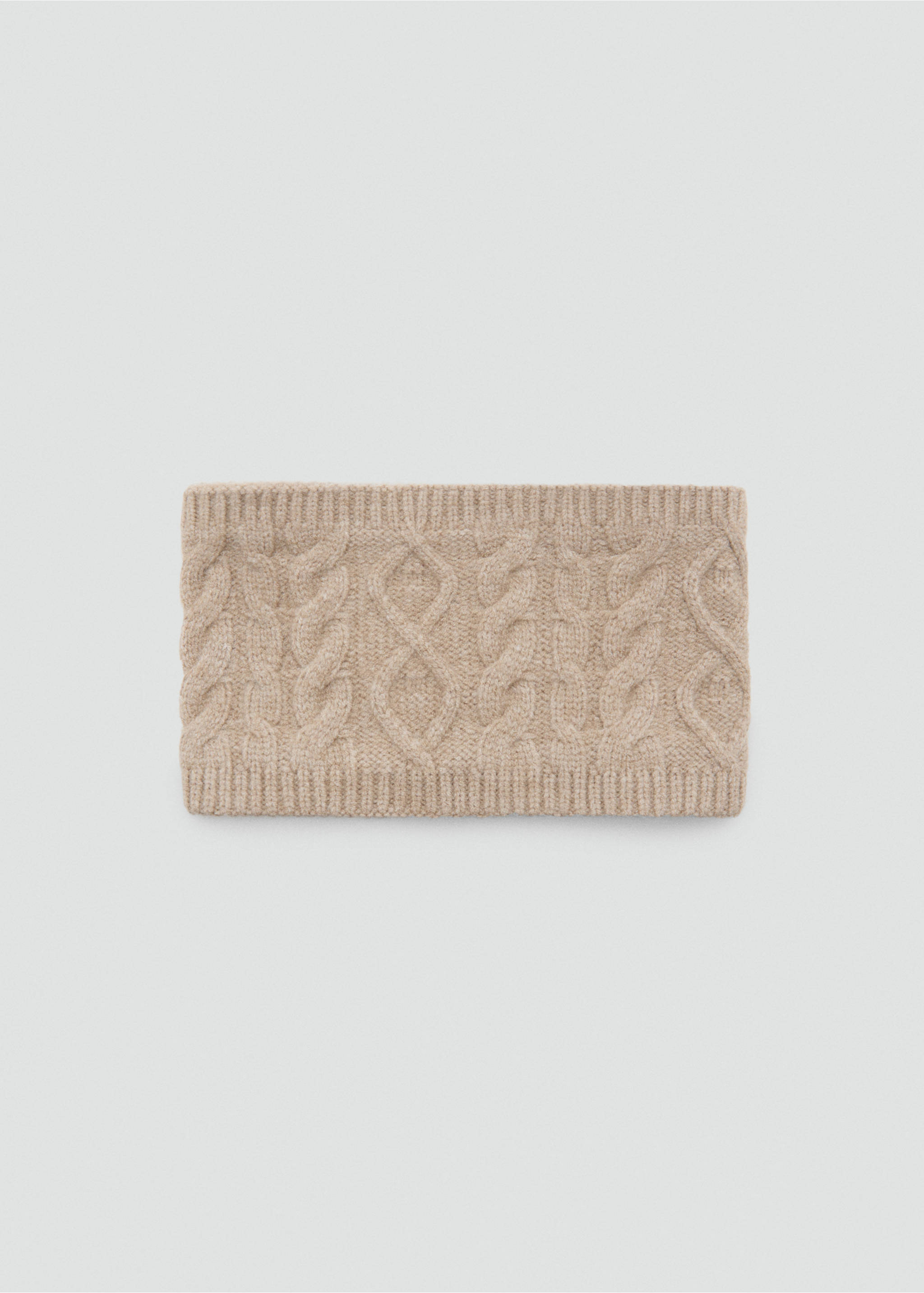 Cable-knit scarf - Article without model, Sand. Ref: 17035986-00.