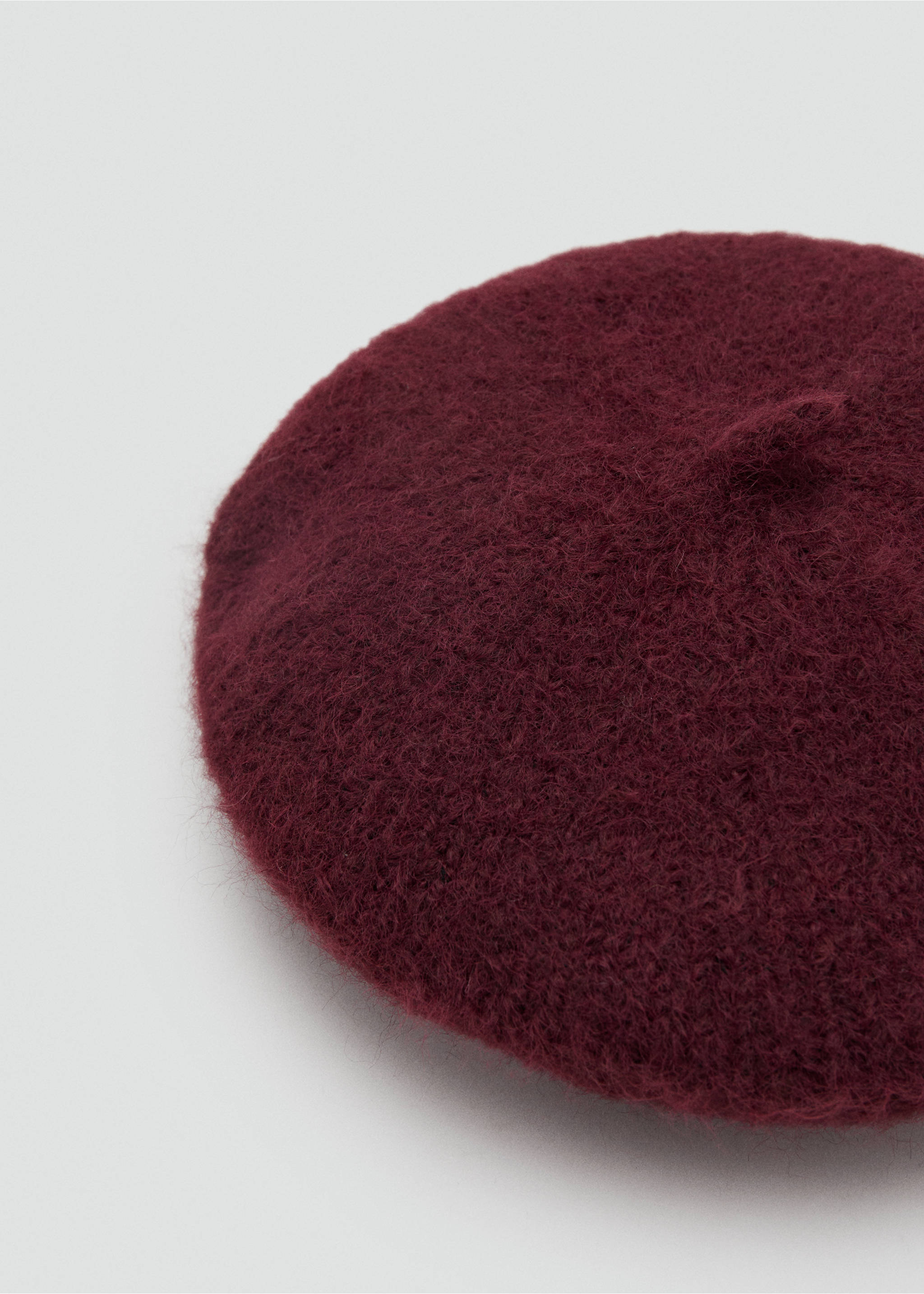 Wool-blend beret - Medium plane, Burgundy. Ref: 17035990-00.