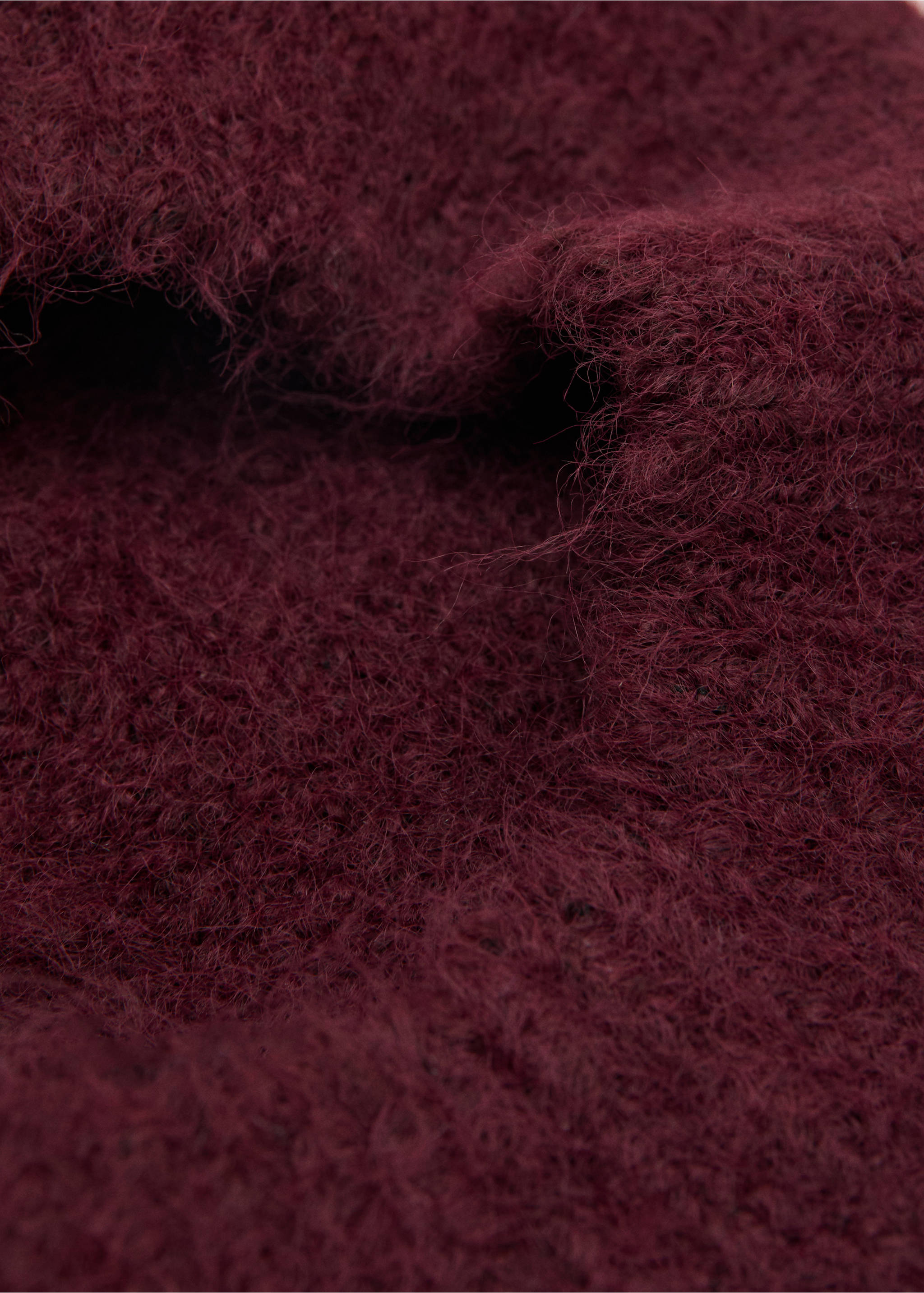 Wool-blend beret - Details of the article 1, Burgundy. Ref: 17035990-00.