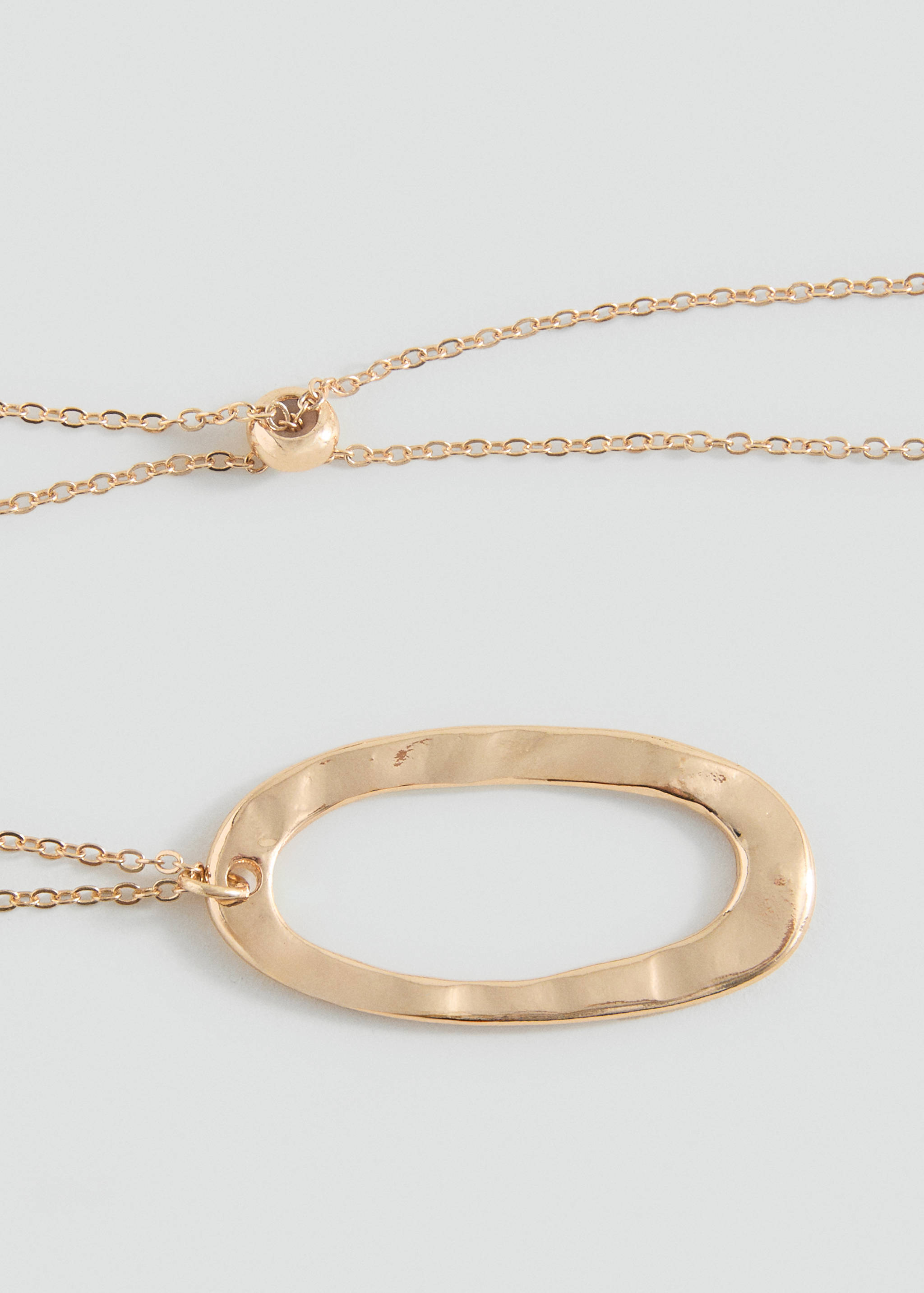 Metal pendant necklace - Medium plane