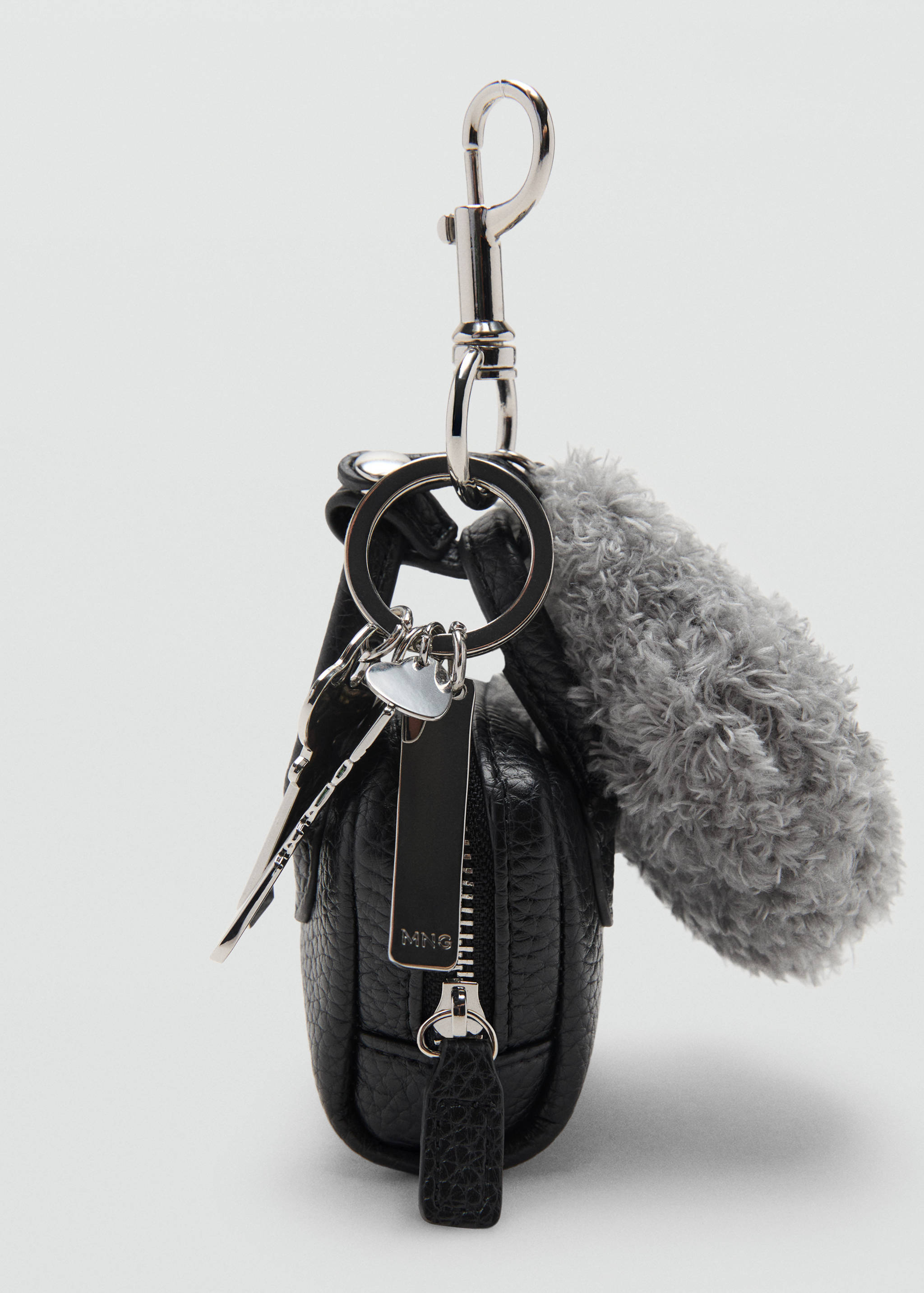 Multi-charm bear handbag keyring - Medium plane