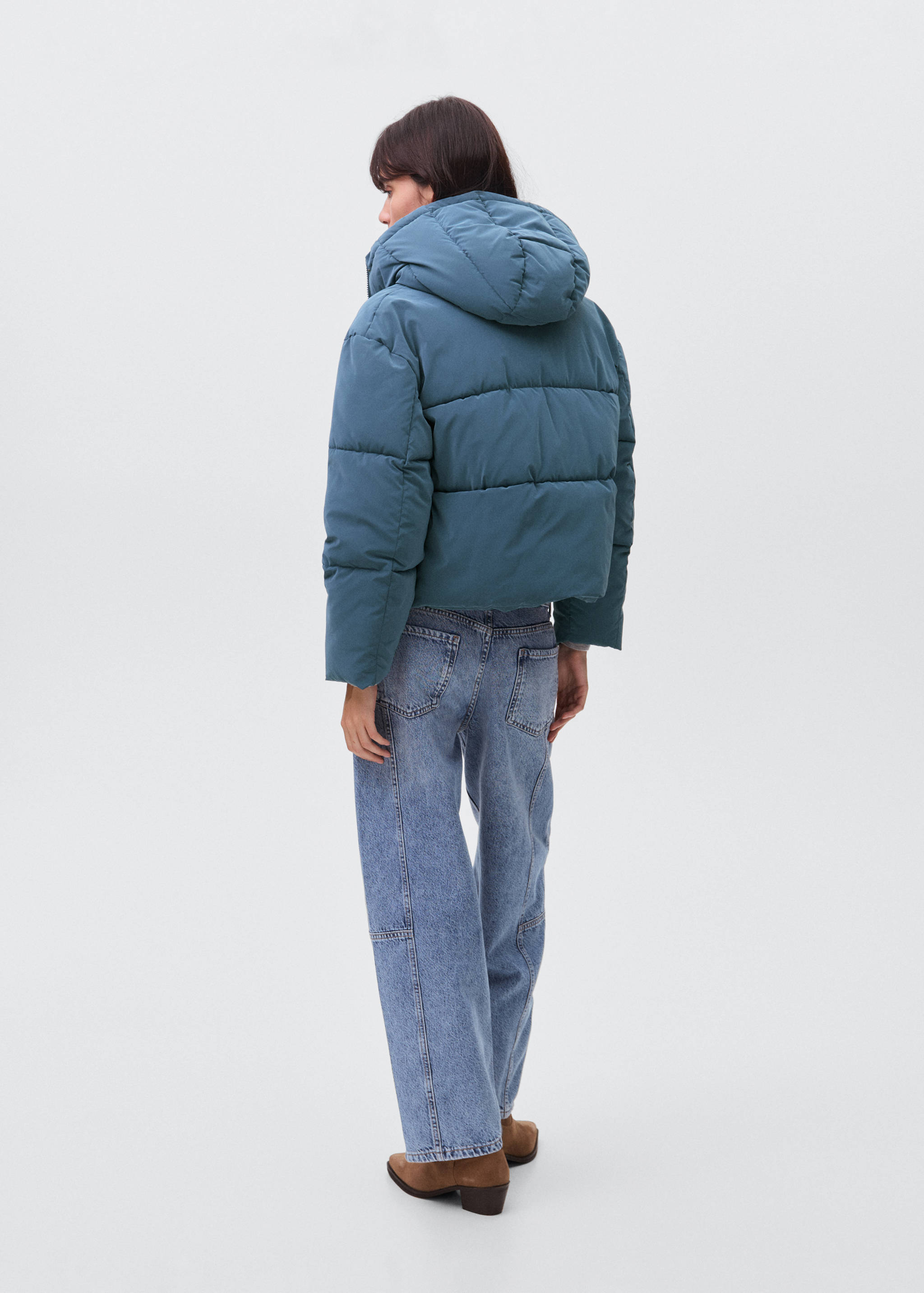 Waxed-effect padded anorak - Reverse of the article
