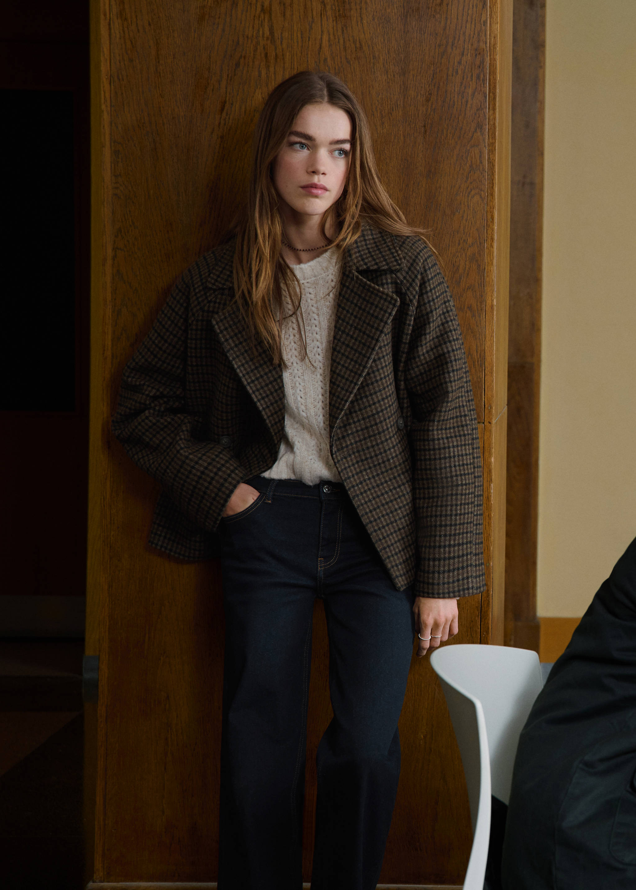 Wełniany płaszcz w kratę - Szczegóły artykułu 5