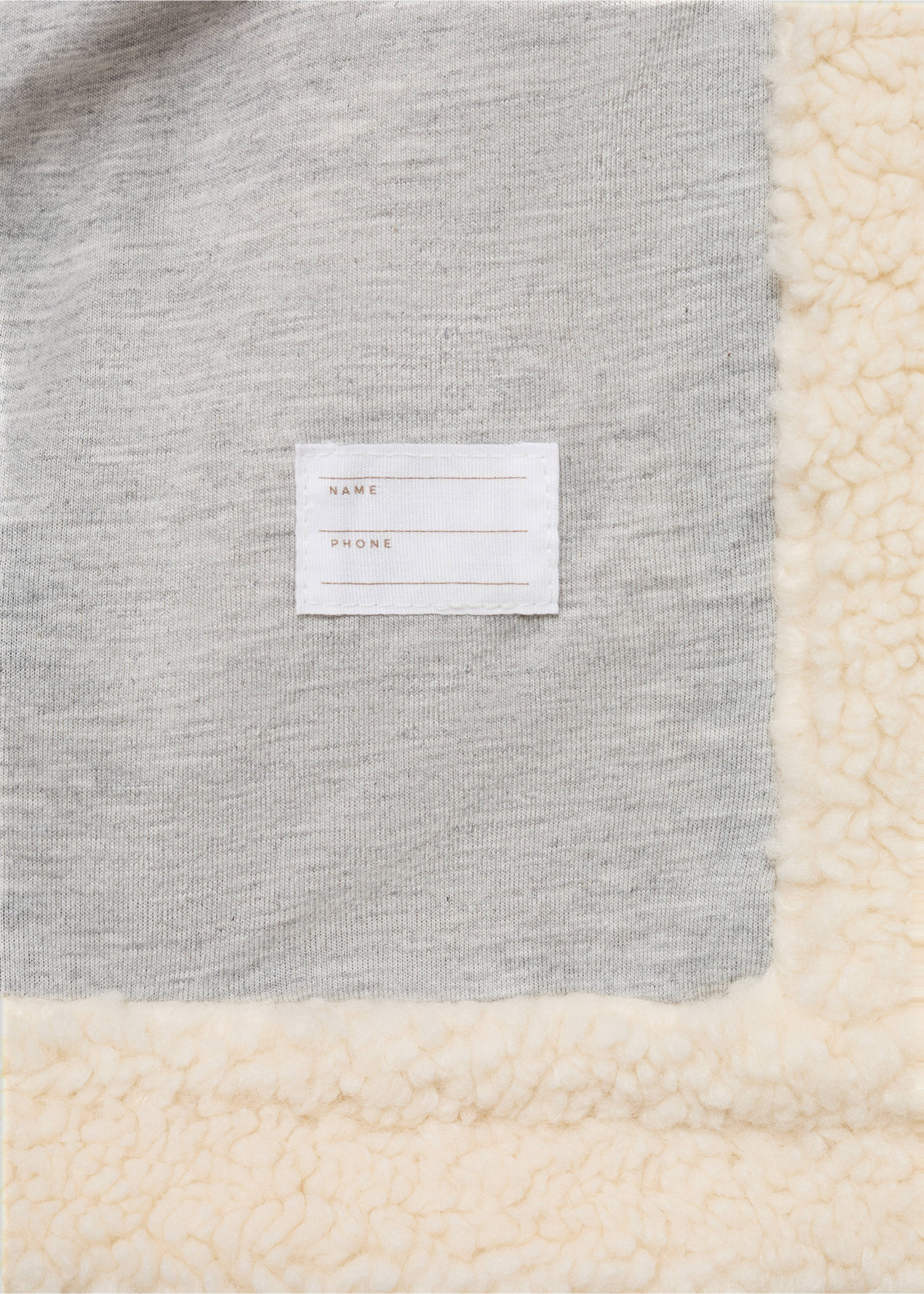 معطف بتأثير جلد الغنم - تفاصيل المنتج 0, بيج فاتح. Ref: 17036329-00.