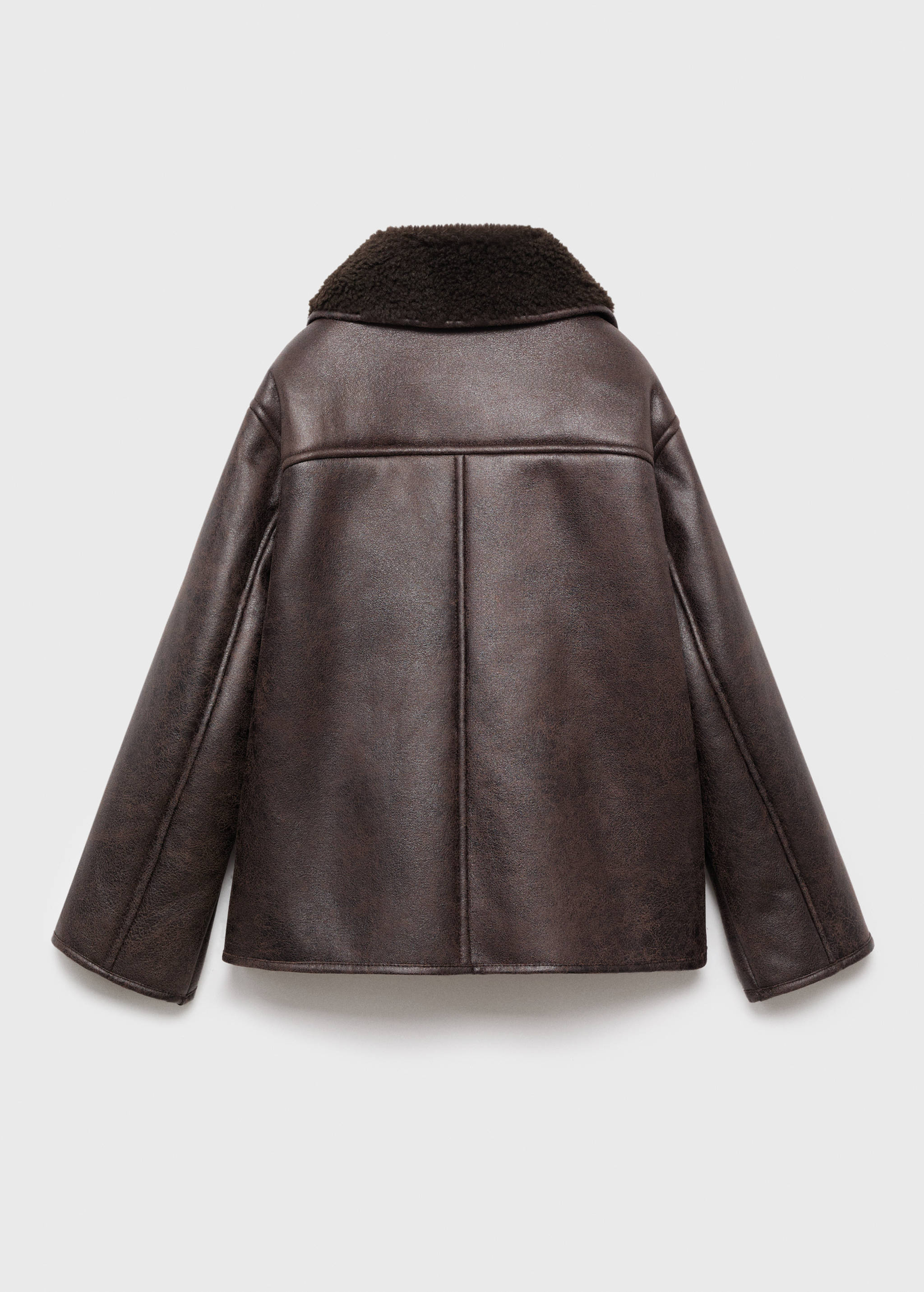 Coat with fur-effect lining - Reverse of the article