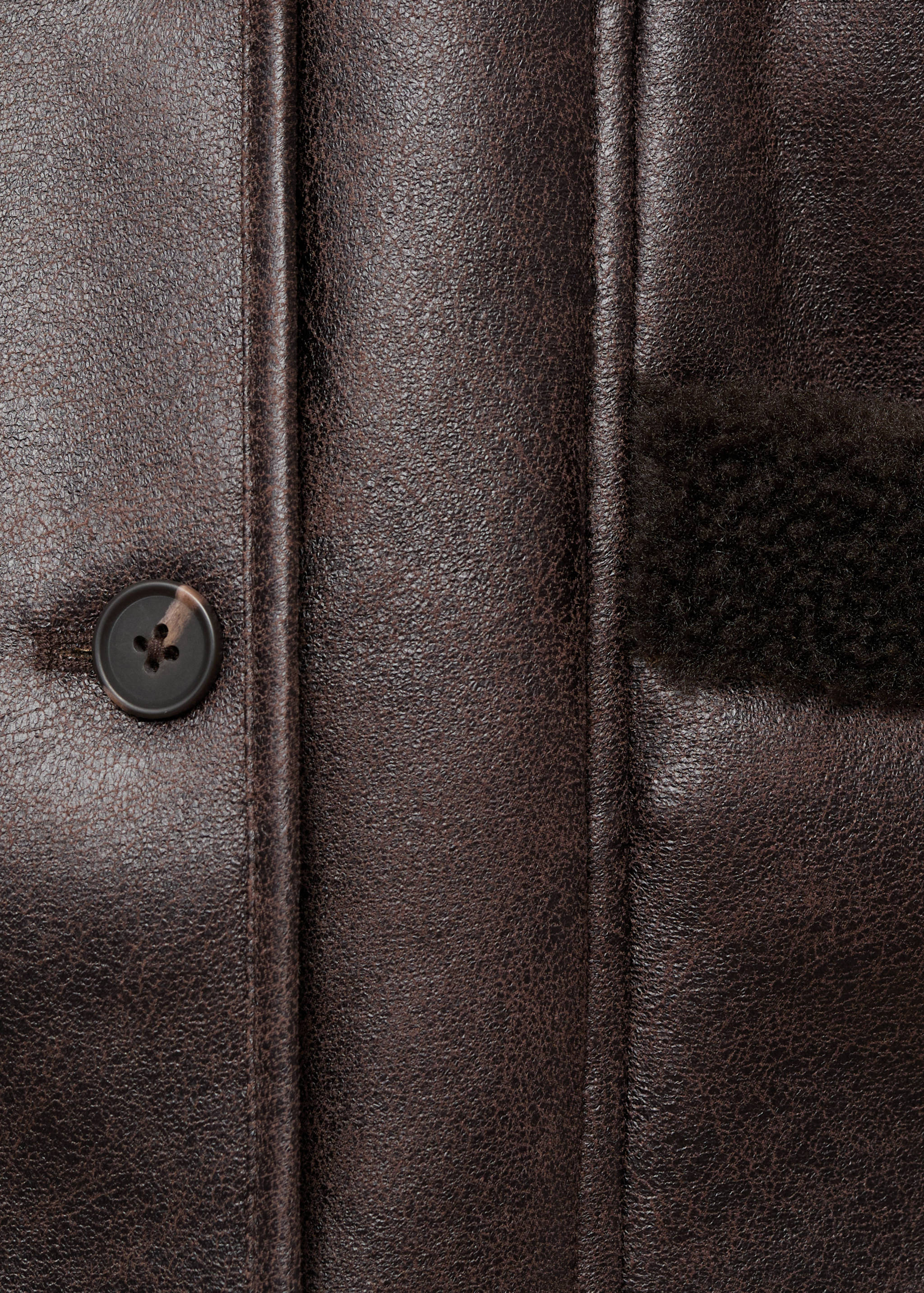 Coat with fur-effect lining - Details of the article 0