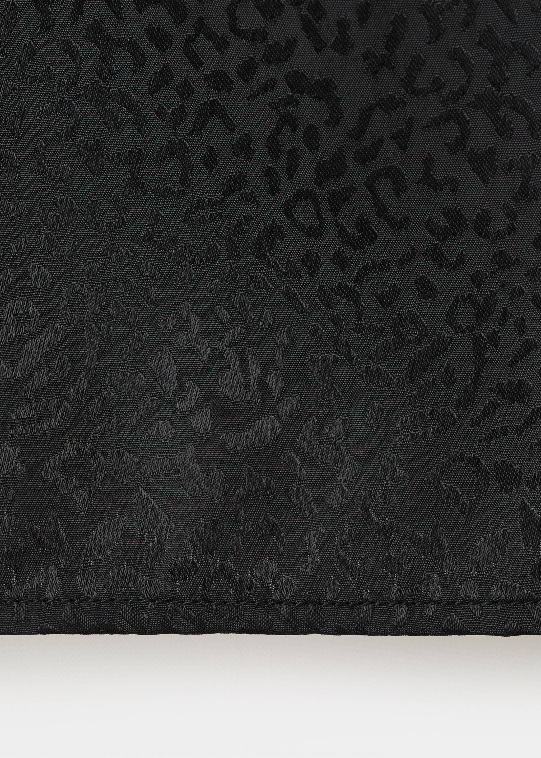 Leopard-print lace top - Details of the article 0, Black. Ref: 17036332-00.