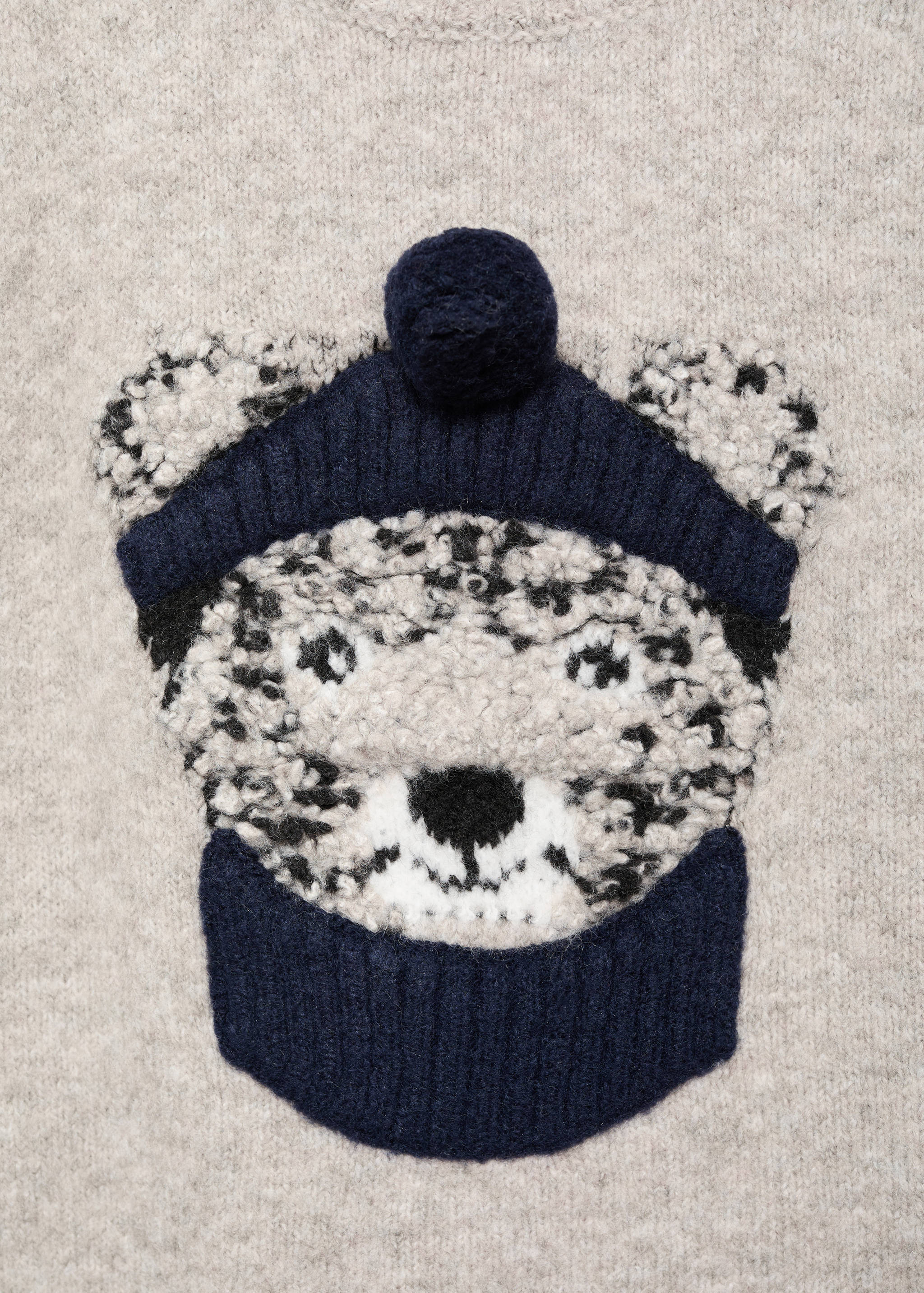 Knitted sweater with bear detail - Details of the article 8