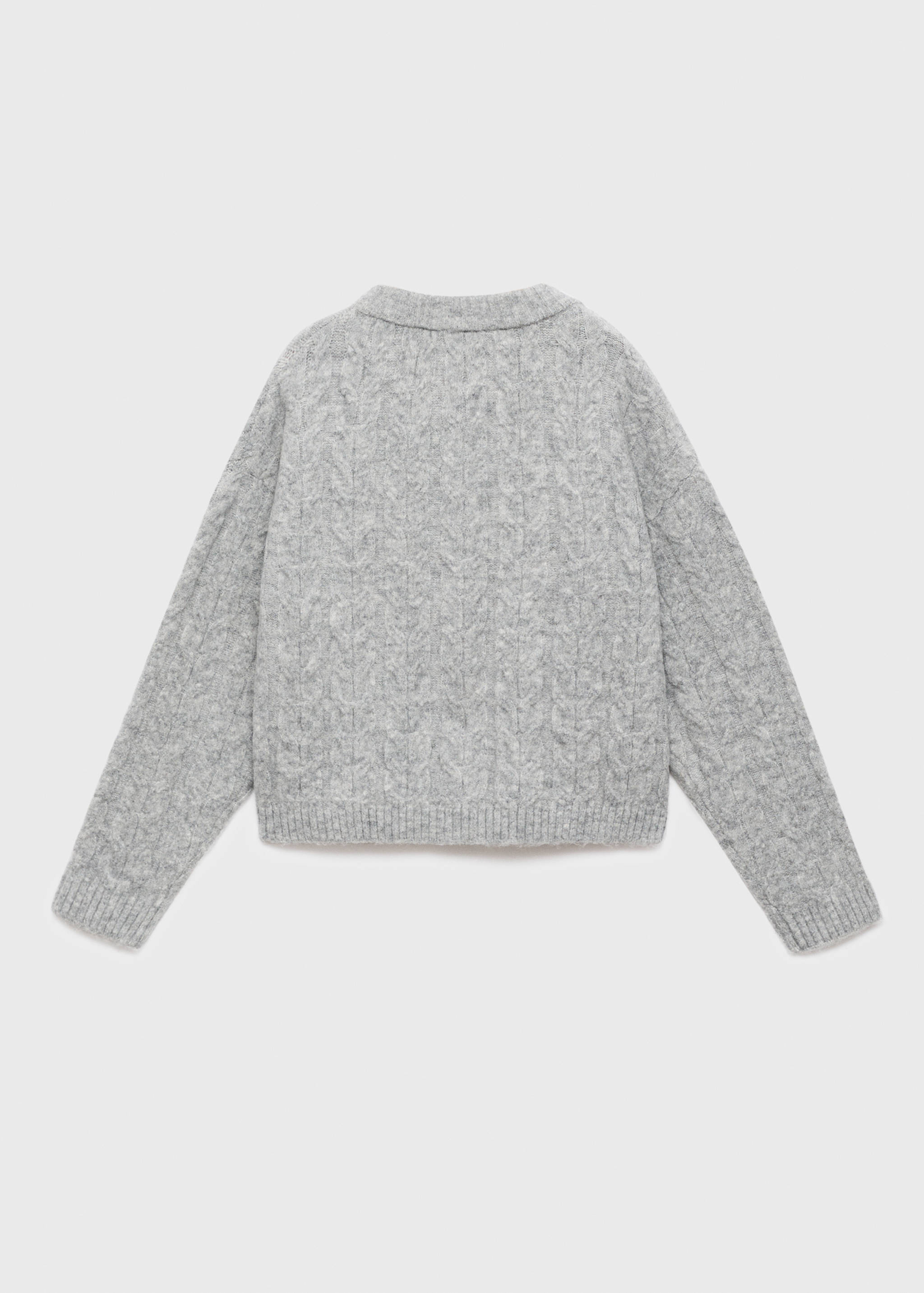 Knitted button cardigan - Reverse of the article