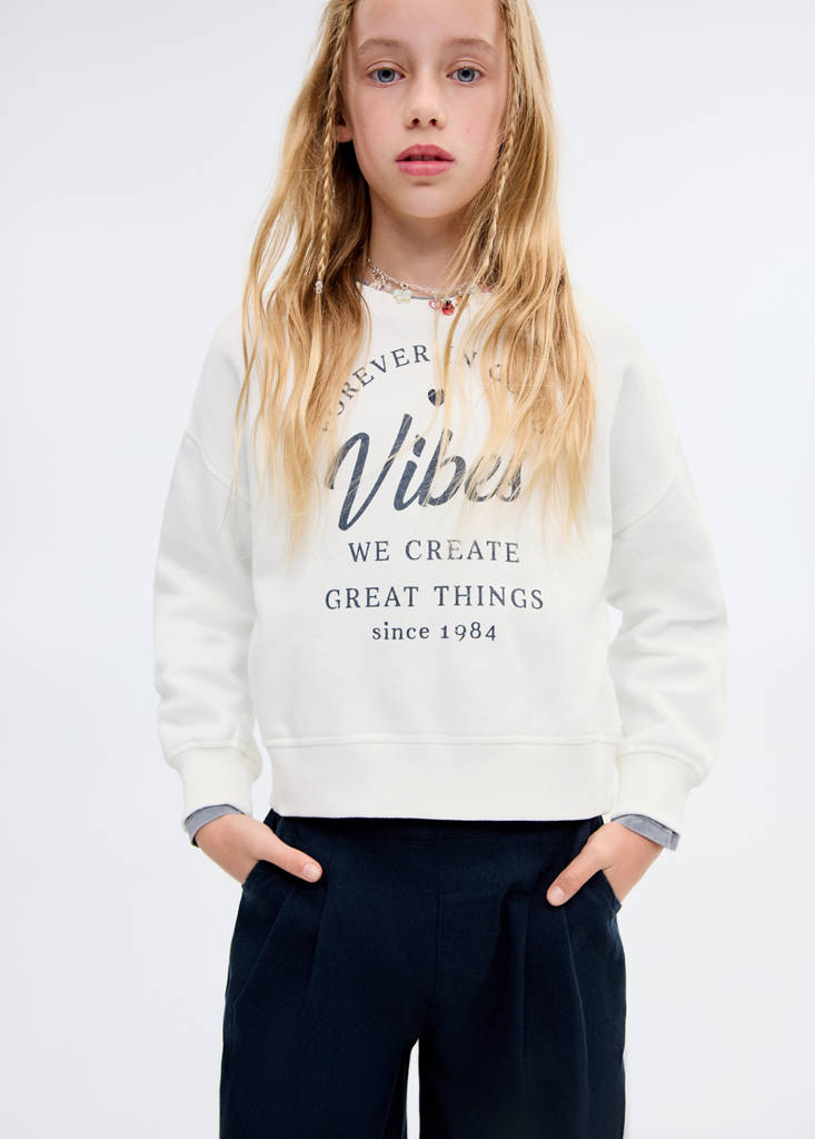 Printed cotton sweatshirt — Off White