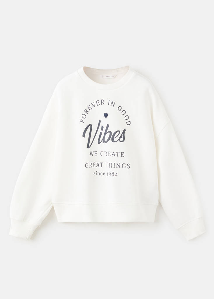 Printed cotton sweatshirt — Off White