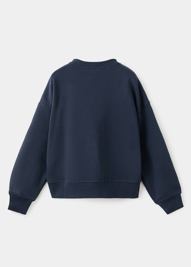 Printed cotton sweatshirt — Dark Navy