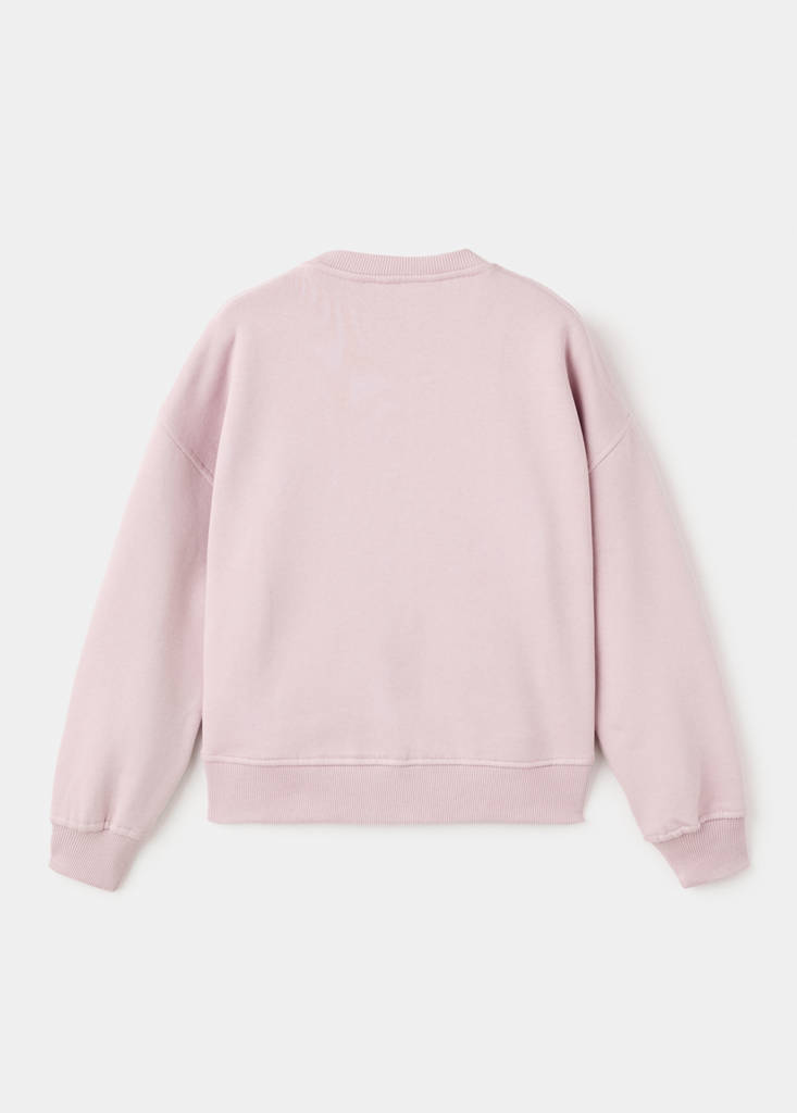 Printed cotton sweatshirt — Pink