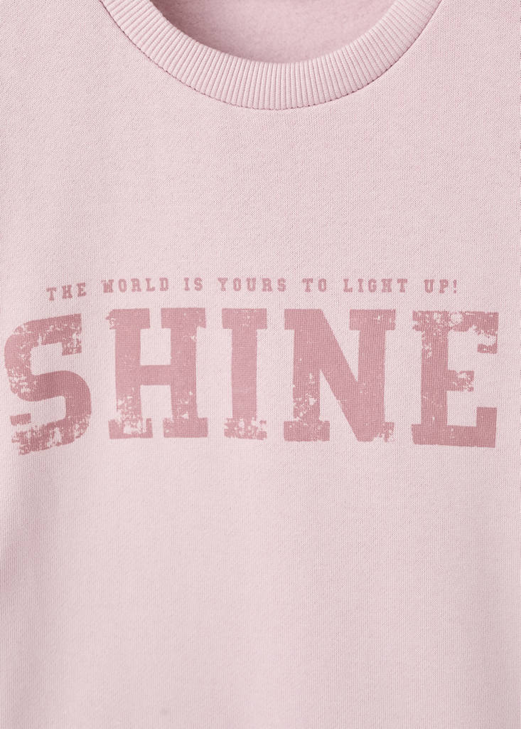 Printed cotton sweatshirt — Pink
