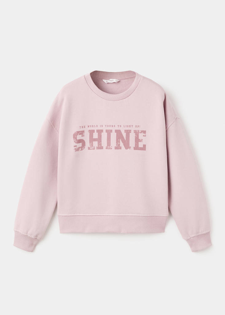 Printed cotton sweatshirt — Pink