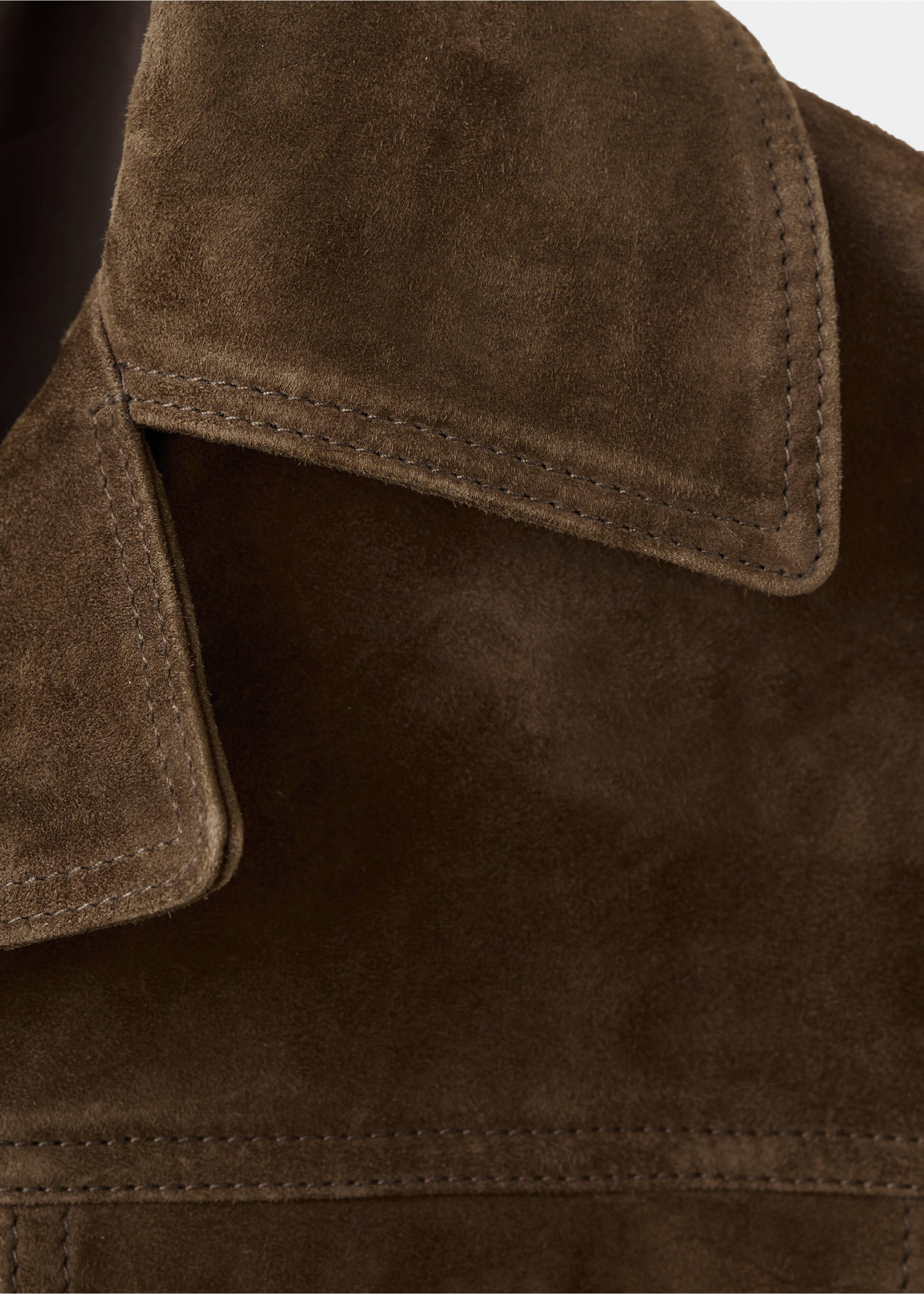 Veste 100 % daim à poches - Détail de l'article 0, Kaki. Ref: 17036345-00.