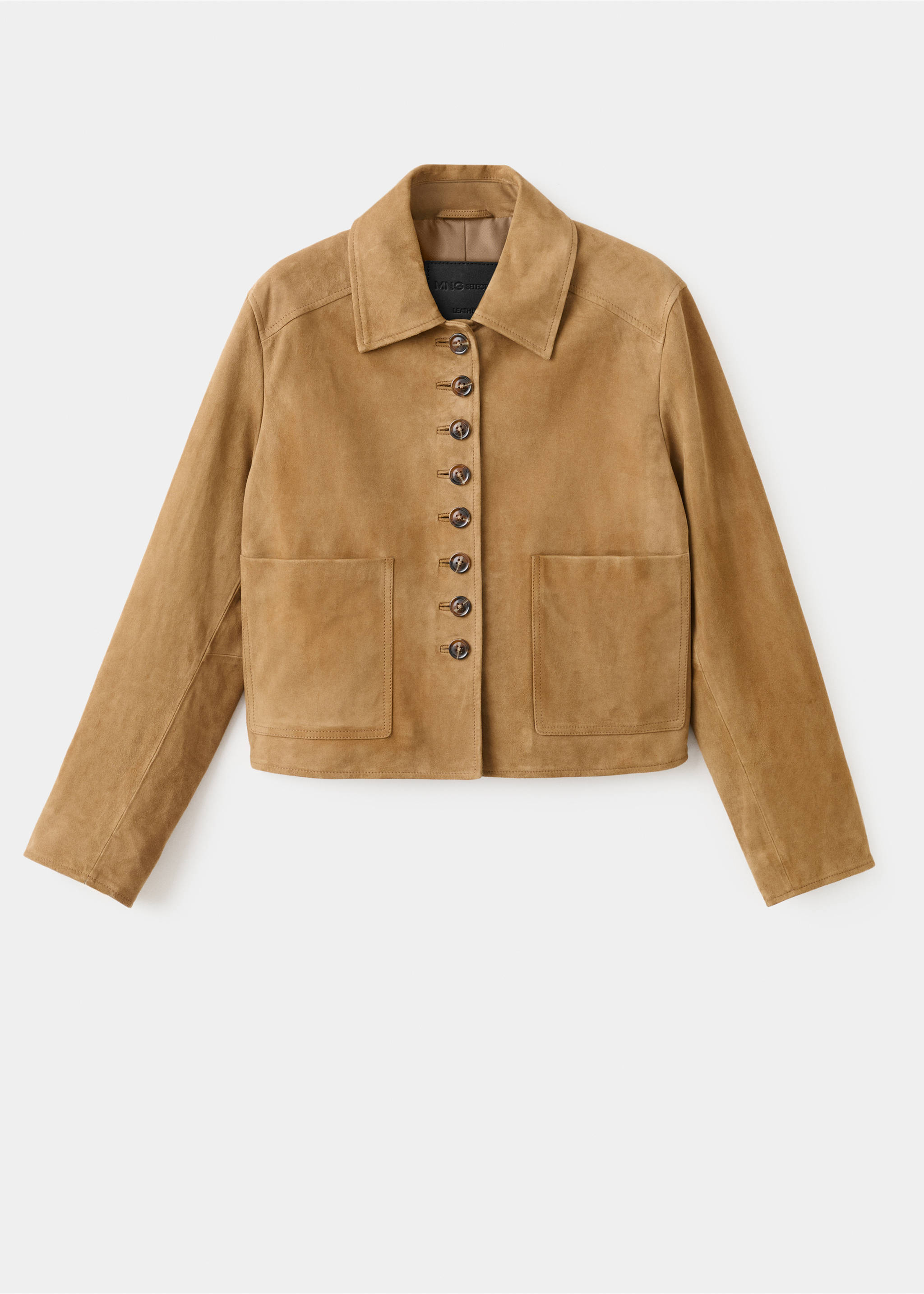 Veste daim boutons - Article sans modèle, Ocre. Ref: 17036346-00.