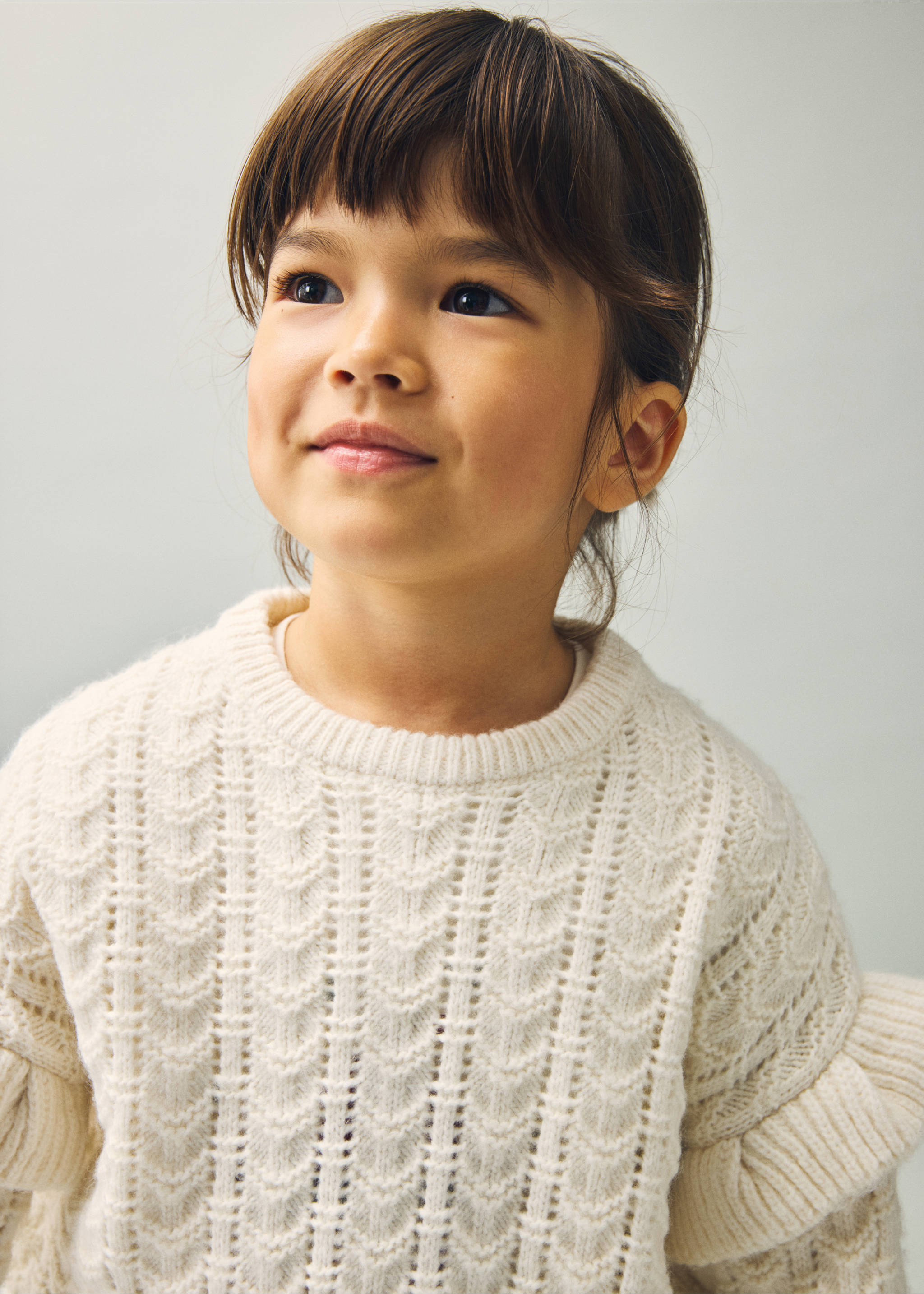 Jersey punto volantes - Detalle del artículo 1, Blanco roto. Ref: 17036347-00.