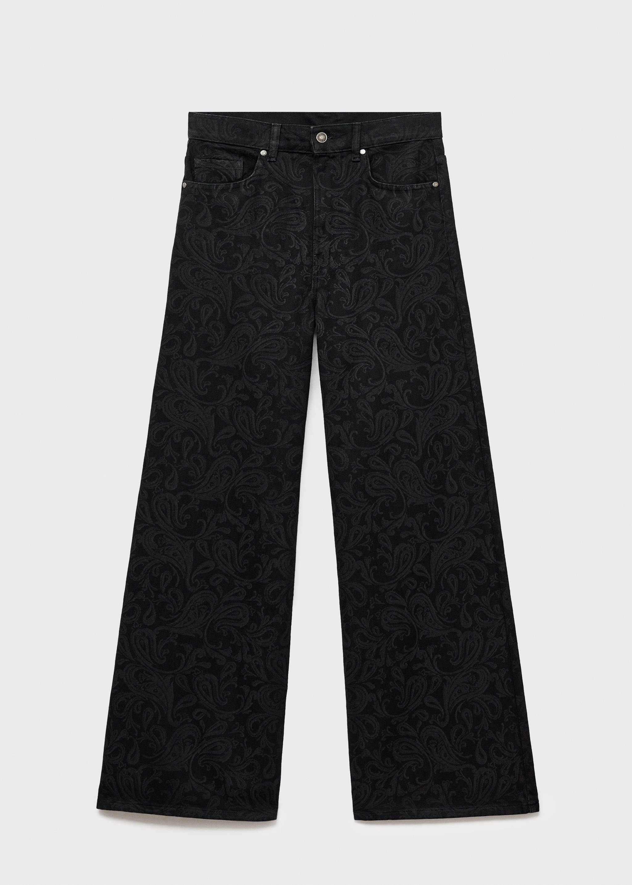 Wide leg paisley-print jeans - Article without model