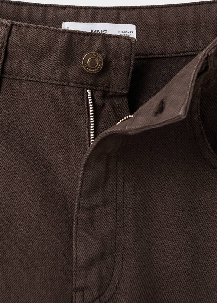 Mid-rise straight jeans — Chocolate