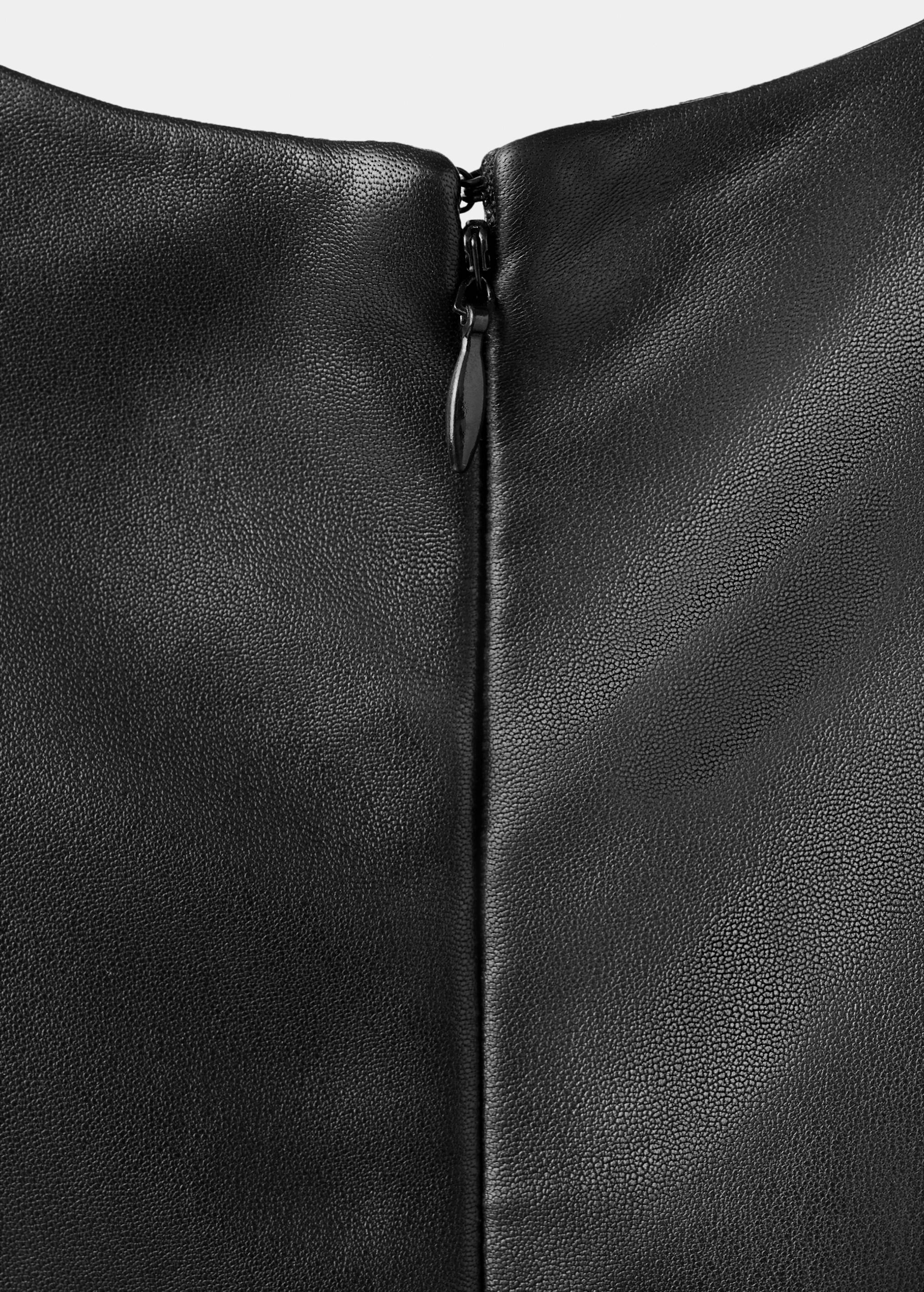 Oversize-t-shirt i 100 % läder - Detaljer om artikeln 0