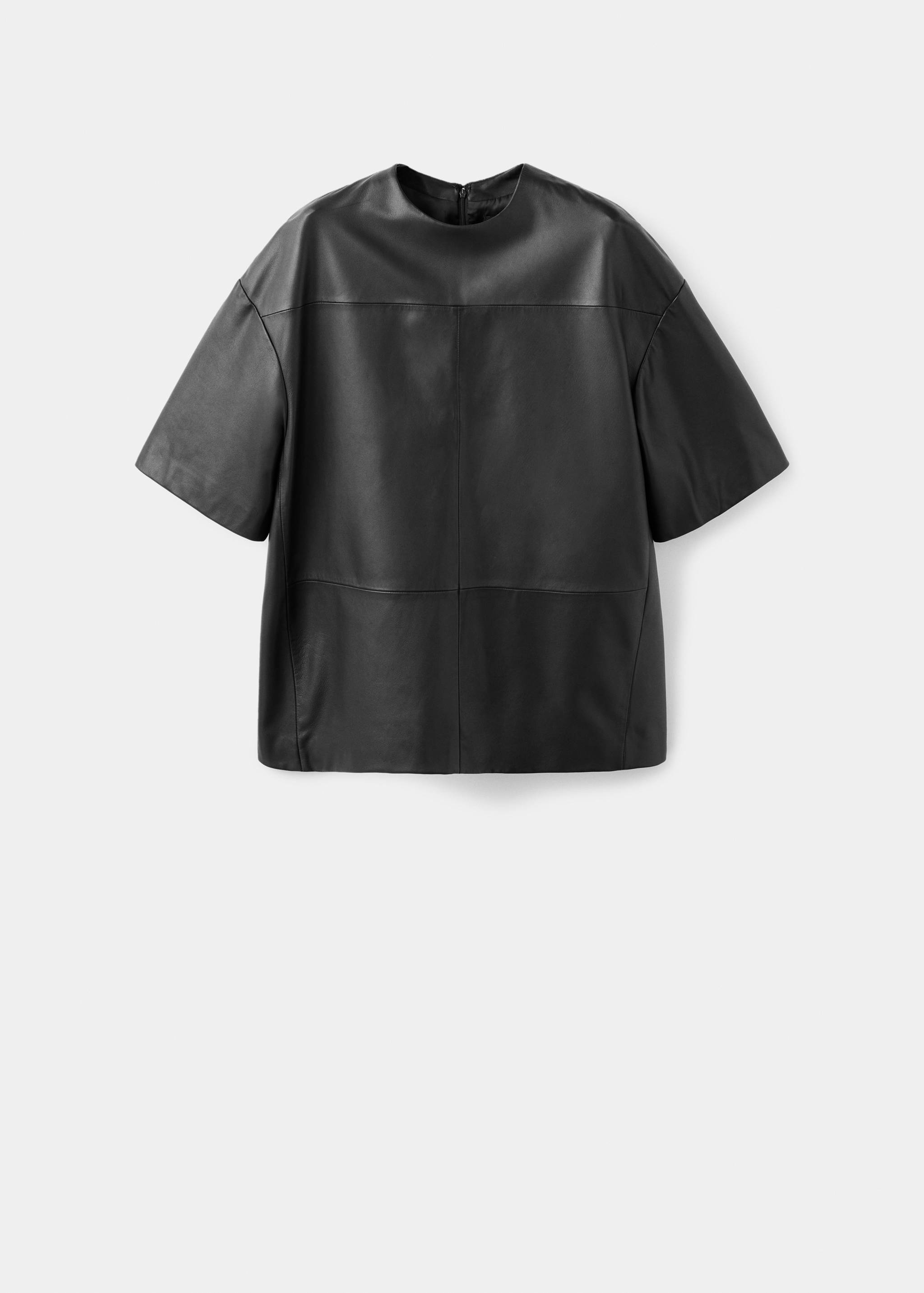 100% leather oversized t-shirt - Article without model