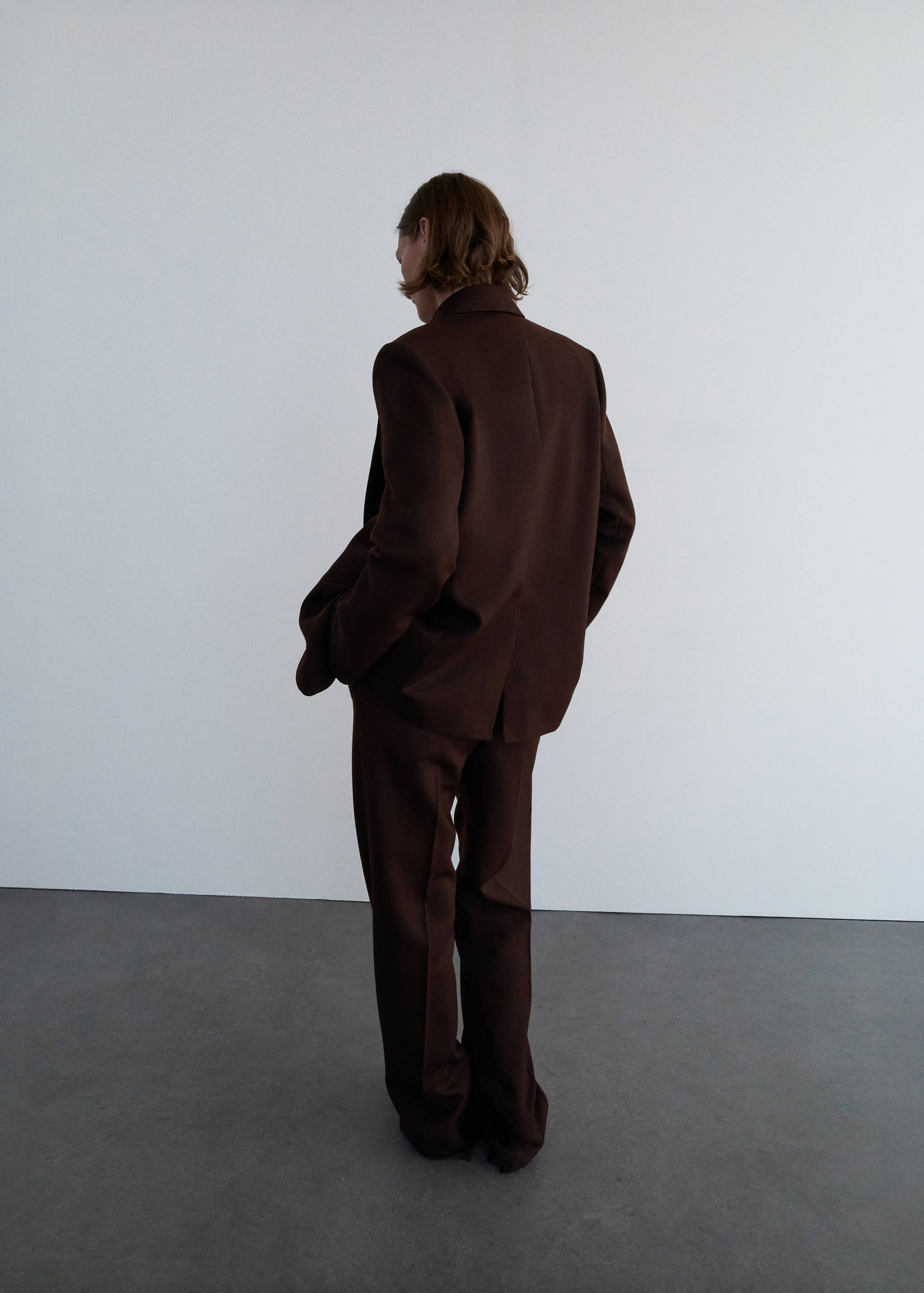 %100 yün blazer ceket - Ürünün arkası