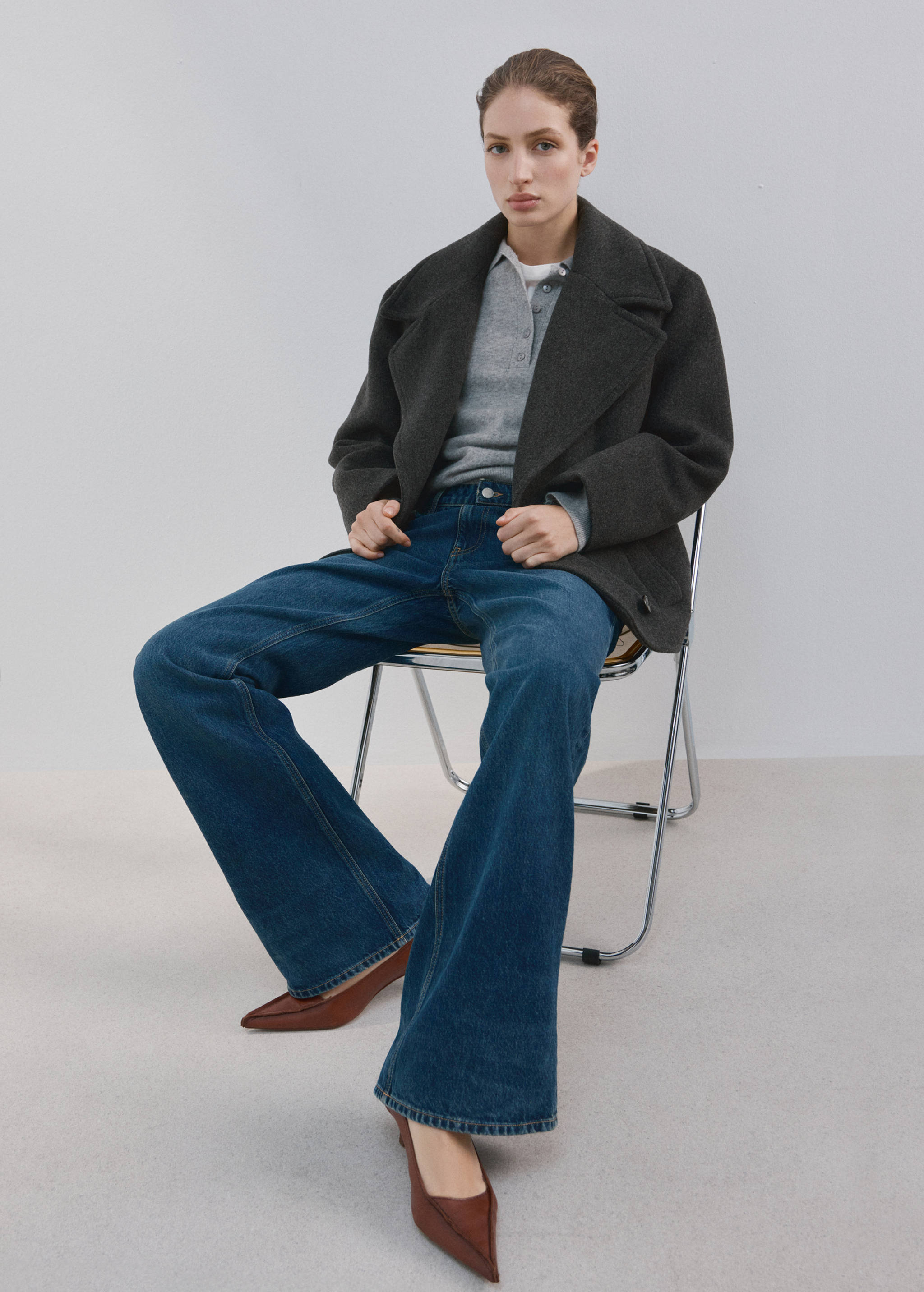 Kruvaze yün palto - Ürün detayı 2