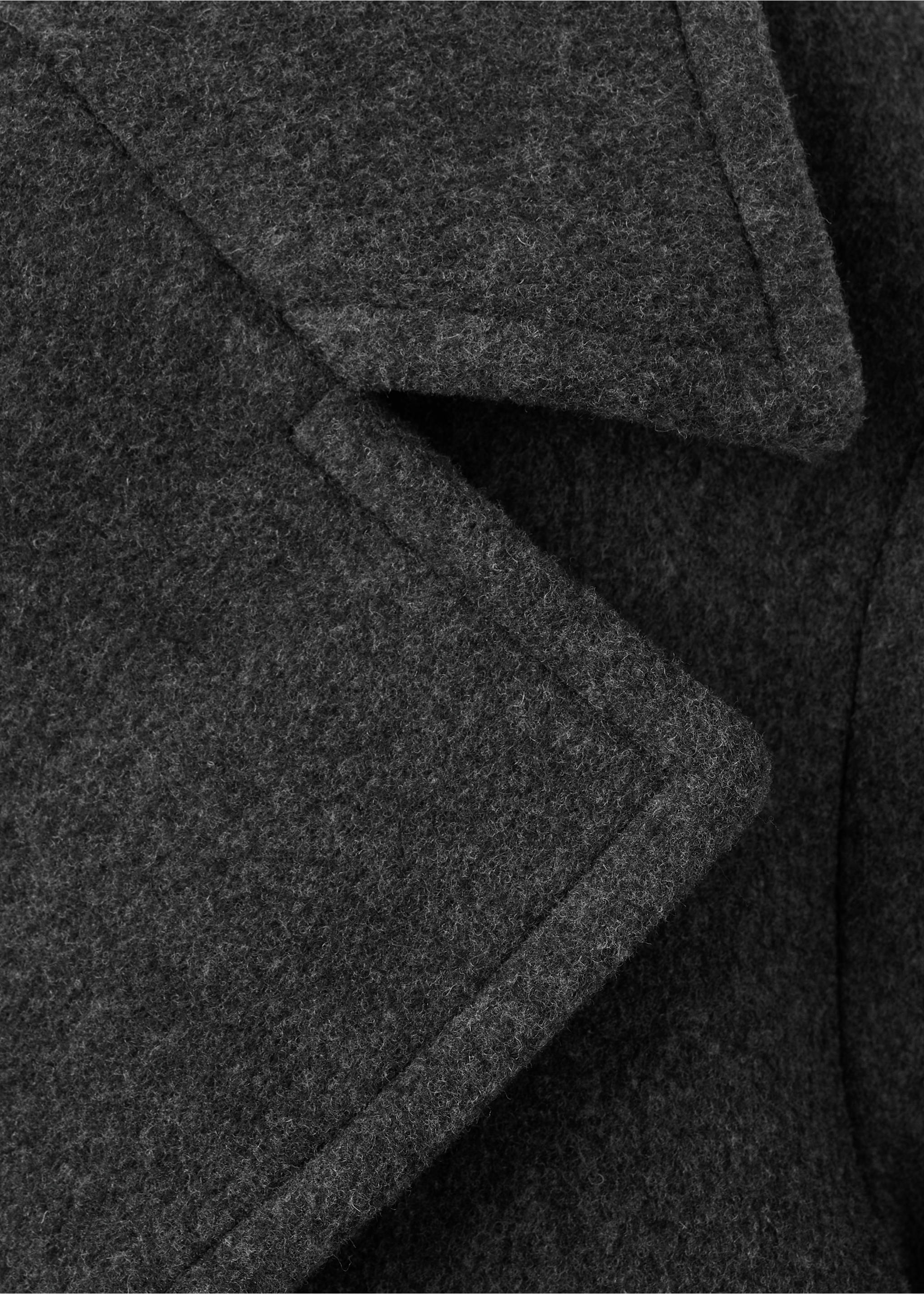 Double-breasted wool coat - Details of the article 0, Grey. Ref: 17036363-00.