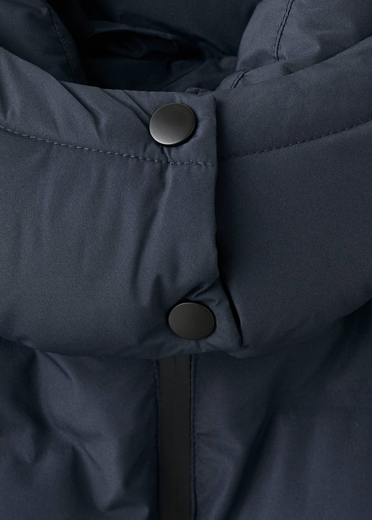 Hood puffer coat — Navy