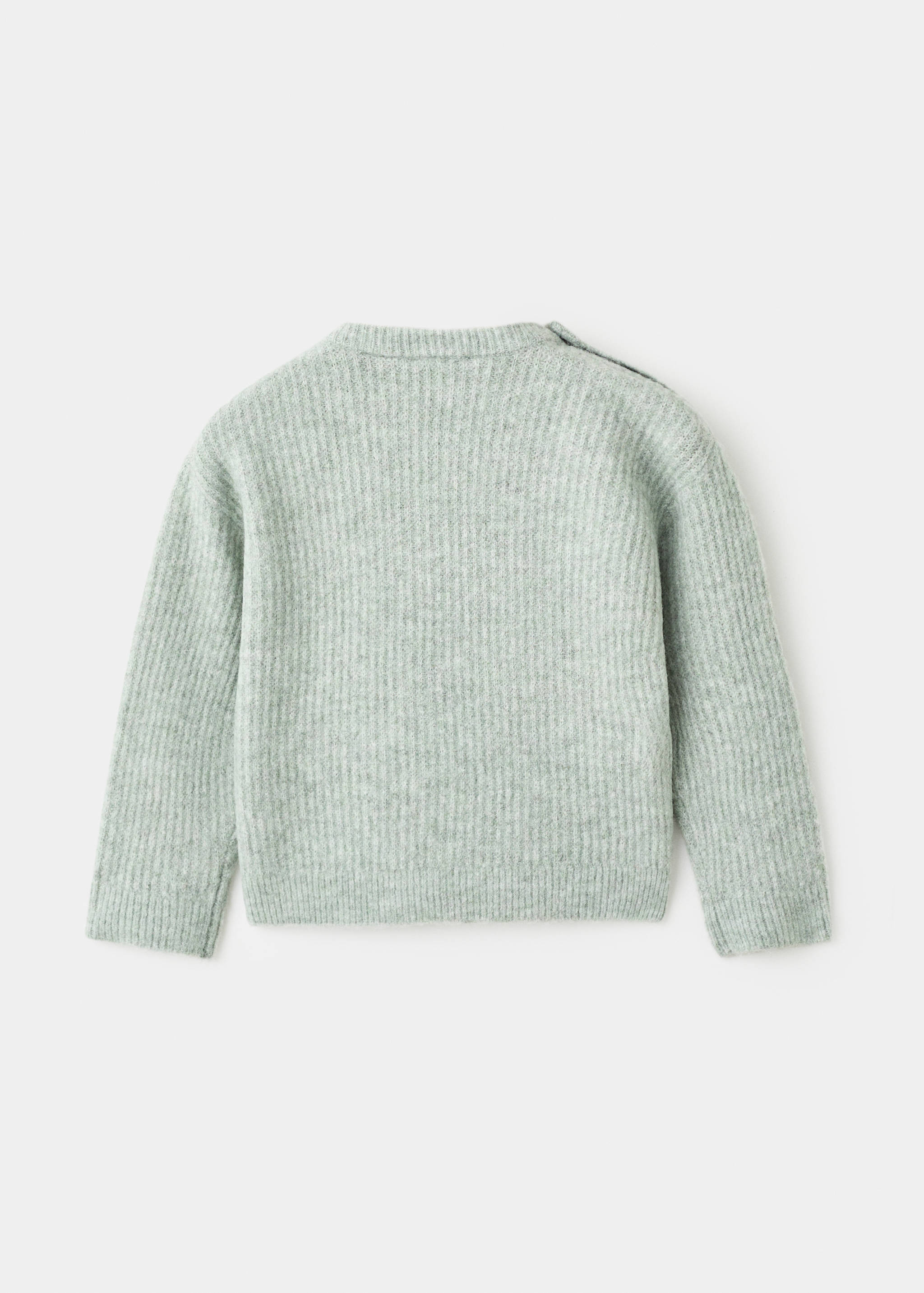 Knitted ribbed sweater - Reverse of the article