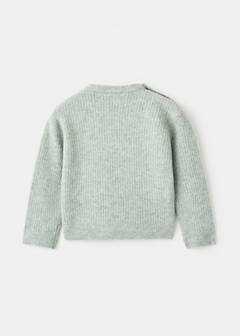 Knitted ribbed sweater — Aqua Green 5