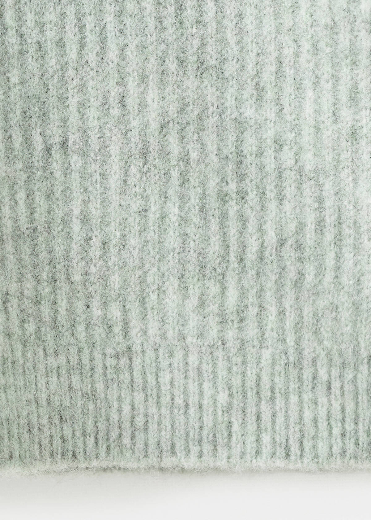 Knitted ribbed sweater — Aqua Green