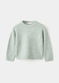 Knitted ribbed sweater — Aqua Green 2