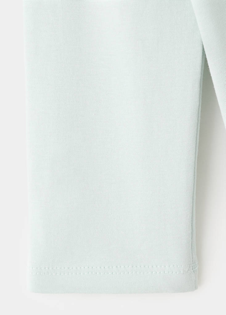 Printed cotton-blend t-shirt — Aqua Green