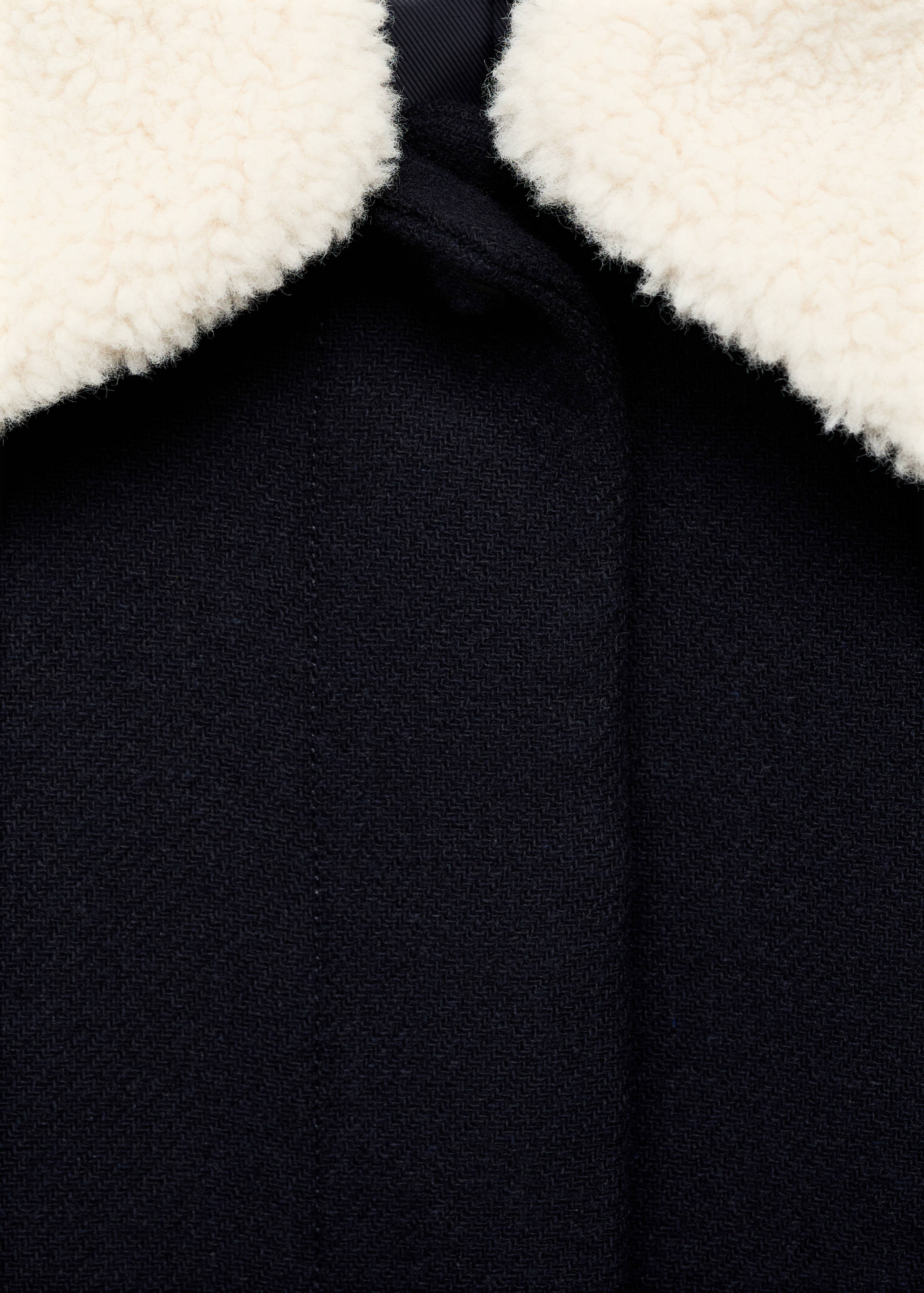 Wool-blend jacket with shearling-blend collar - Details of the article 8