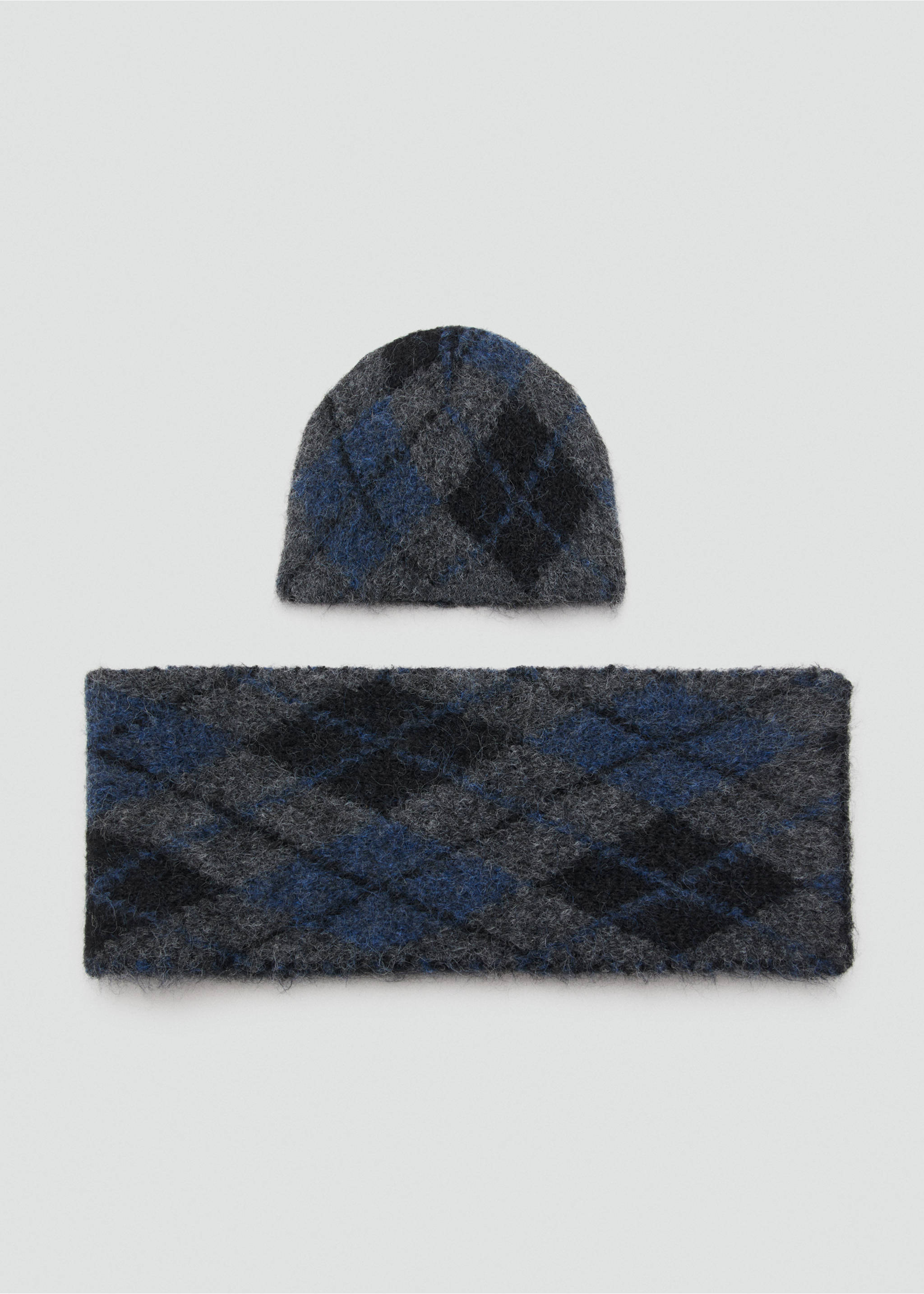 Gorro rombos - Detalle del artículo 2, Azul. Ref: 17036737-00.
