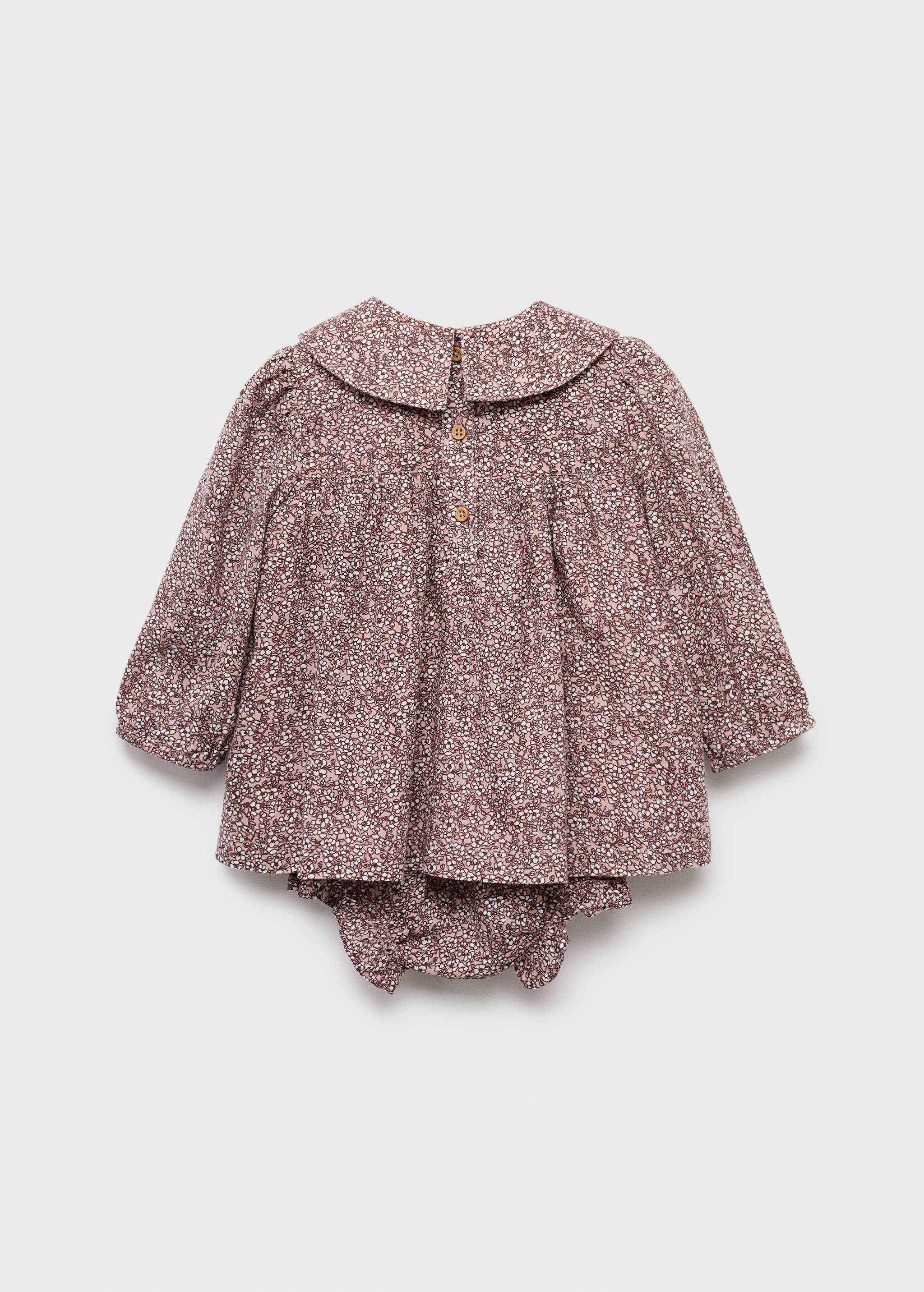 Floral dress and diaper cover - Reverse of the article