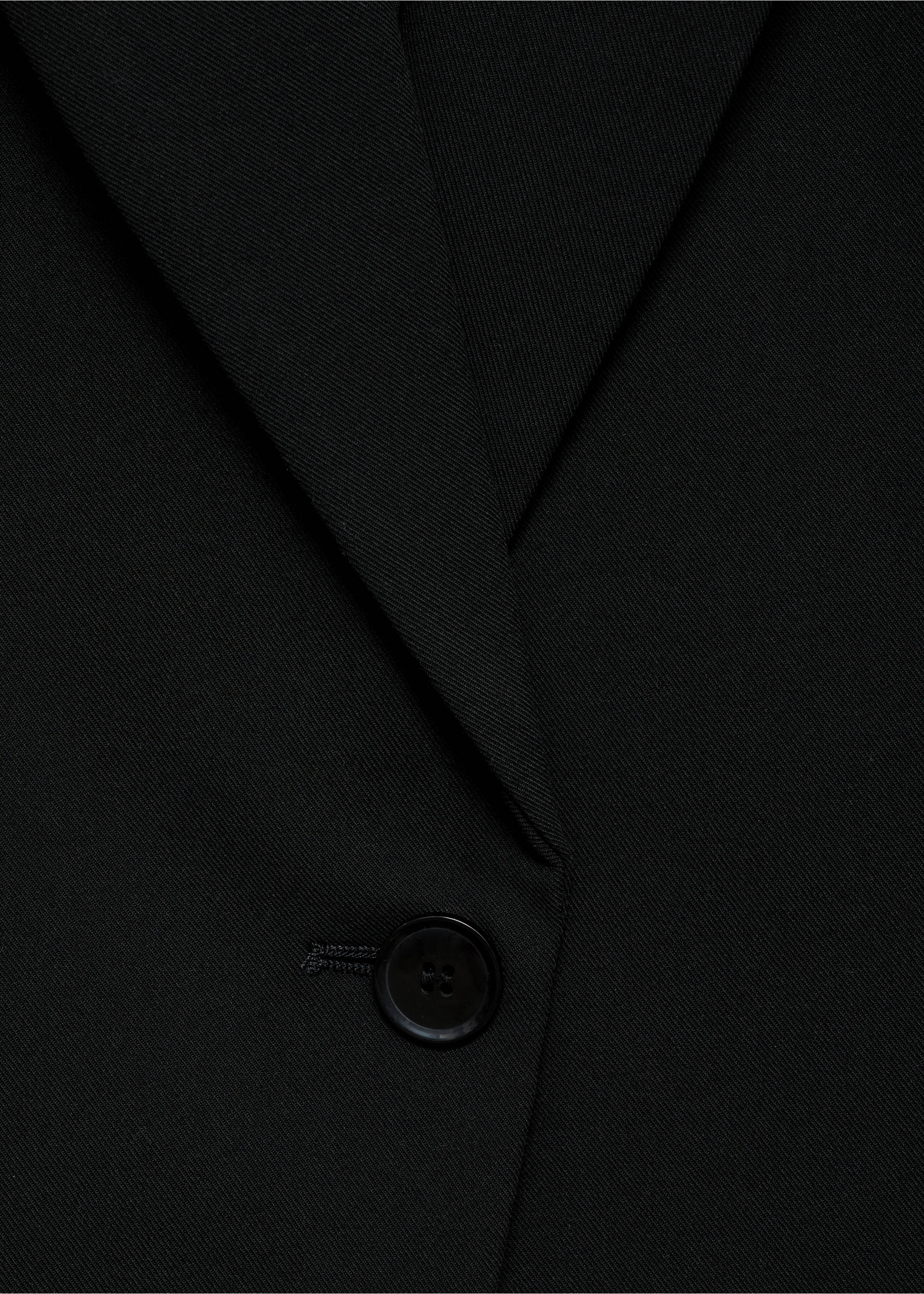 Suit blazer with flap pockets - Details of the article 8, Black. Ref: 17036743-00.
