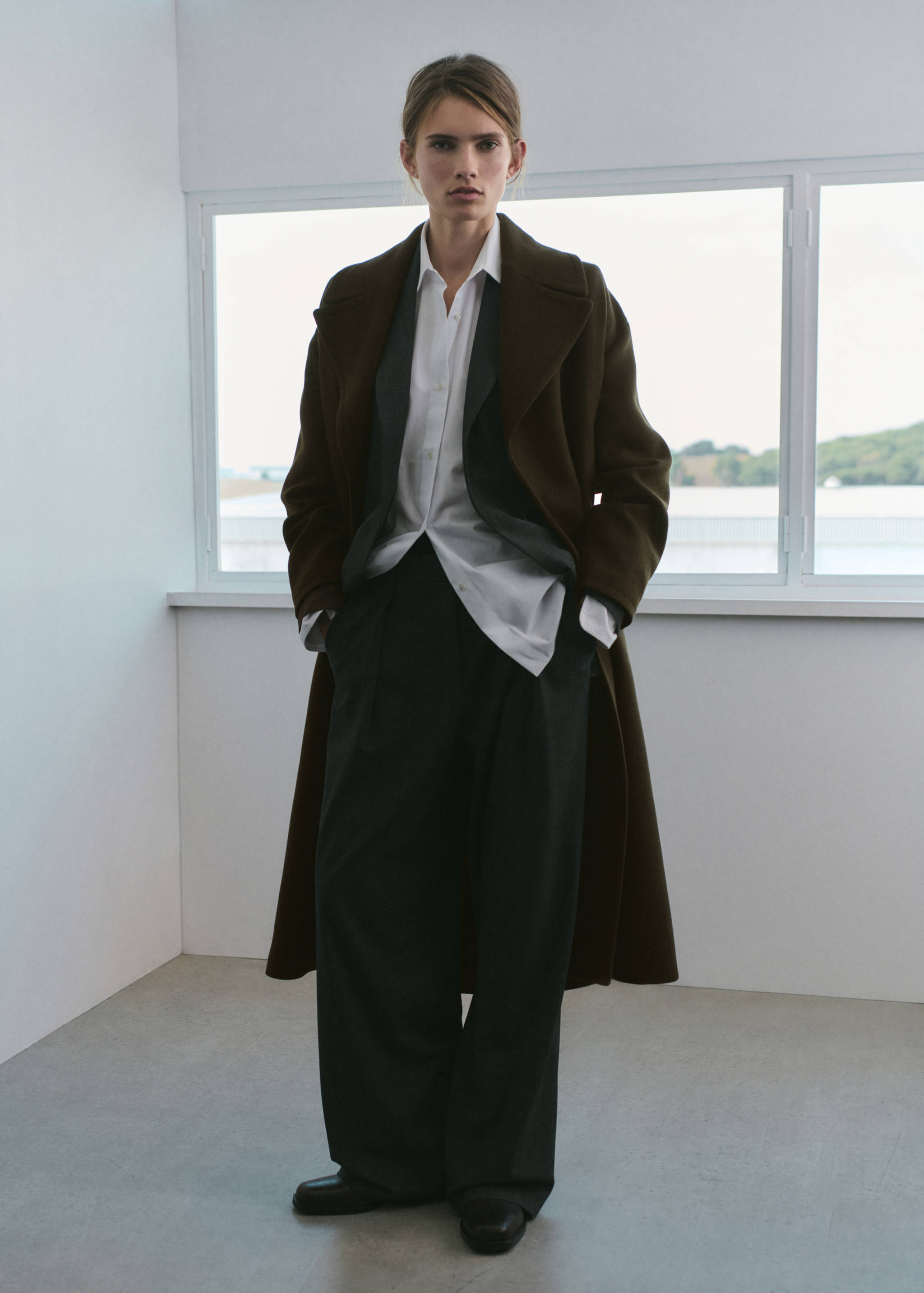 Manteco wool coat with belt - General plane