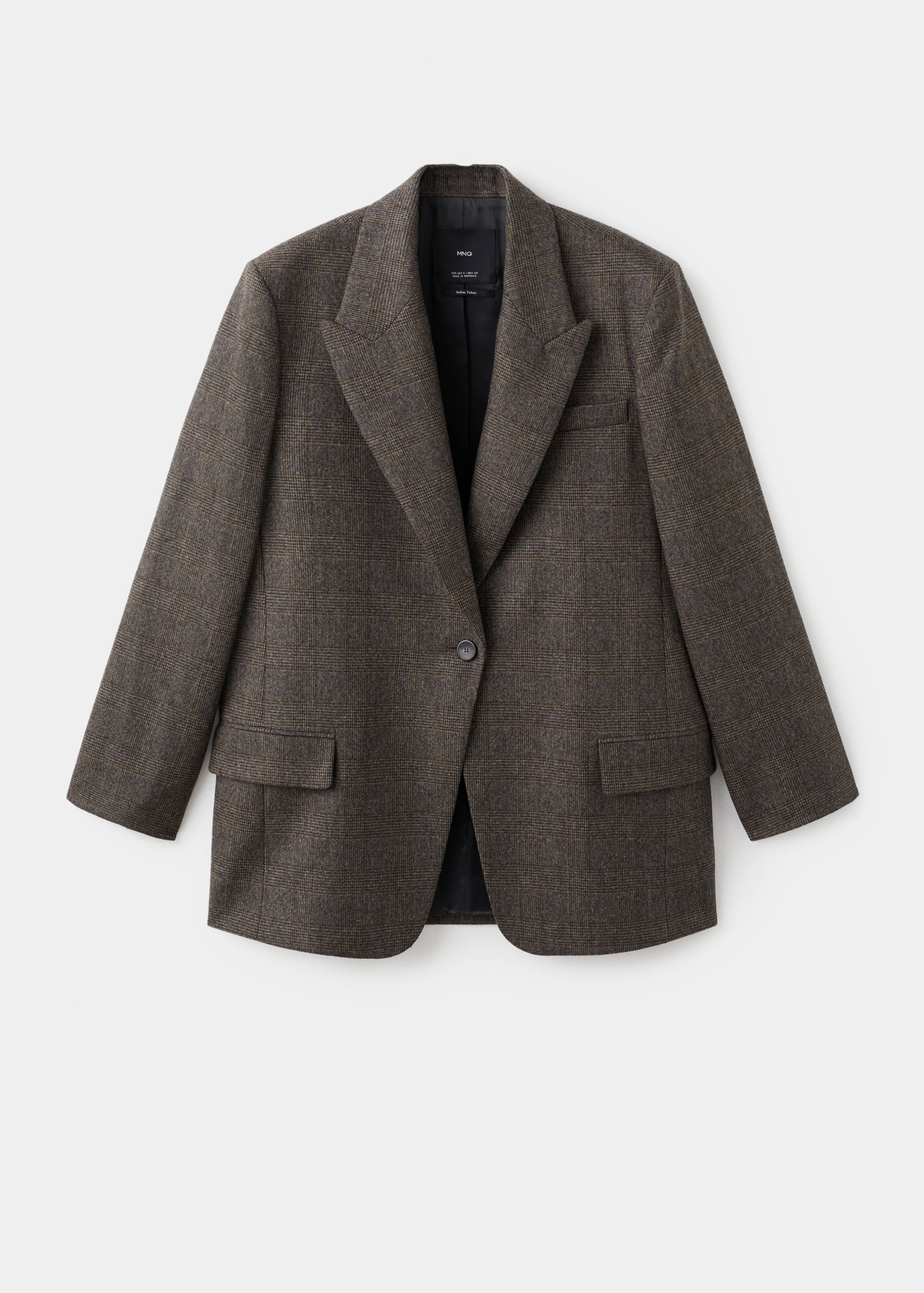 Blazer de lã de micro pied-de-poule - Artigo sem modelo