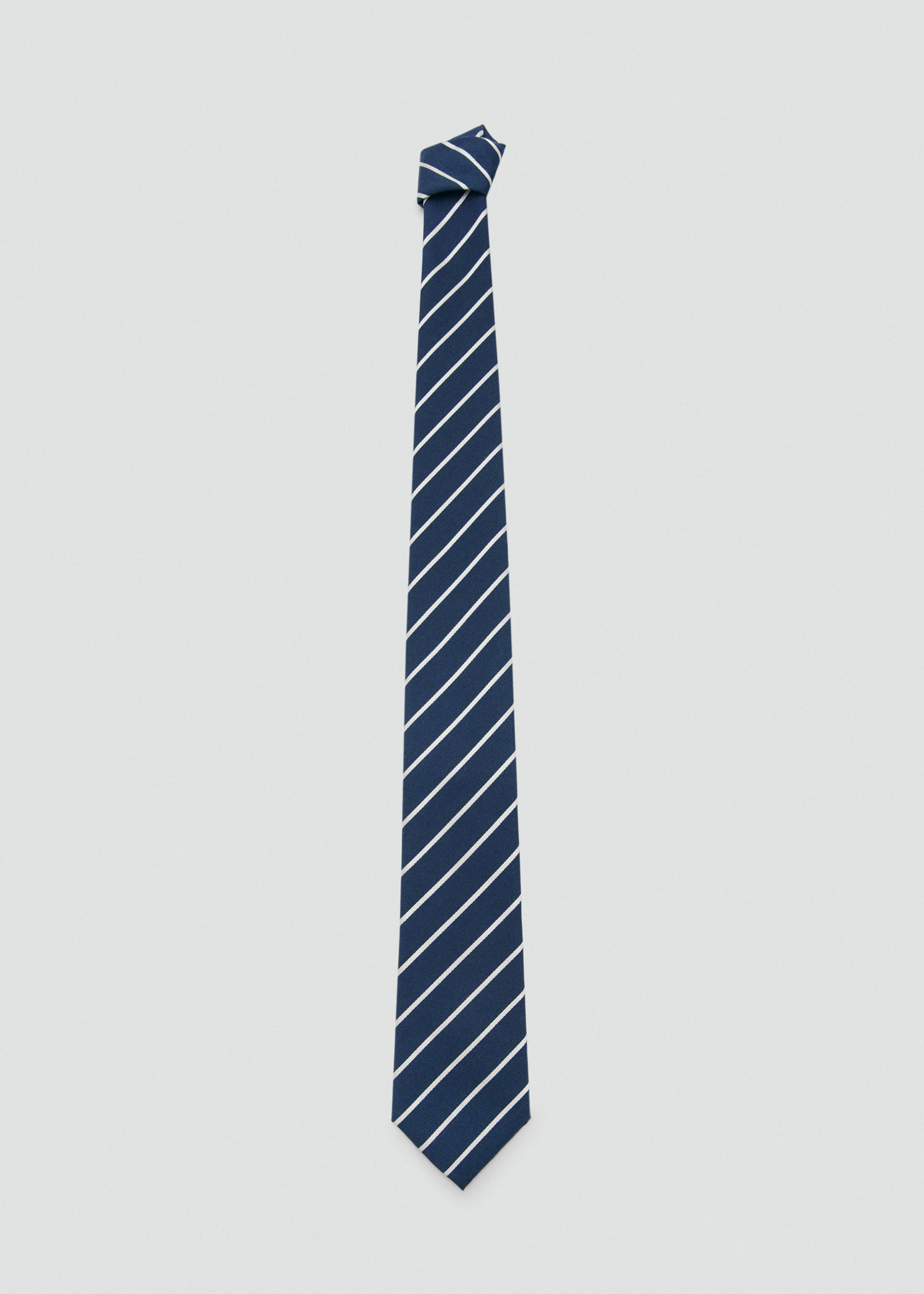 Striped silk cotton tie - Article without model