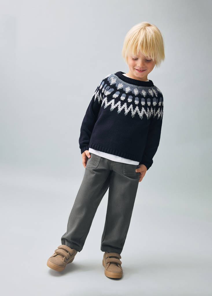 Straight cotton jeans — Charcoal