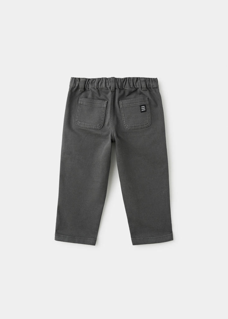 Straight cotton jeans — Charcoal
