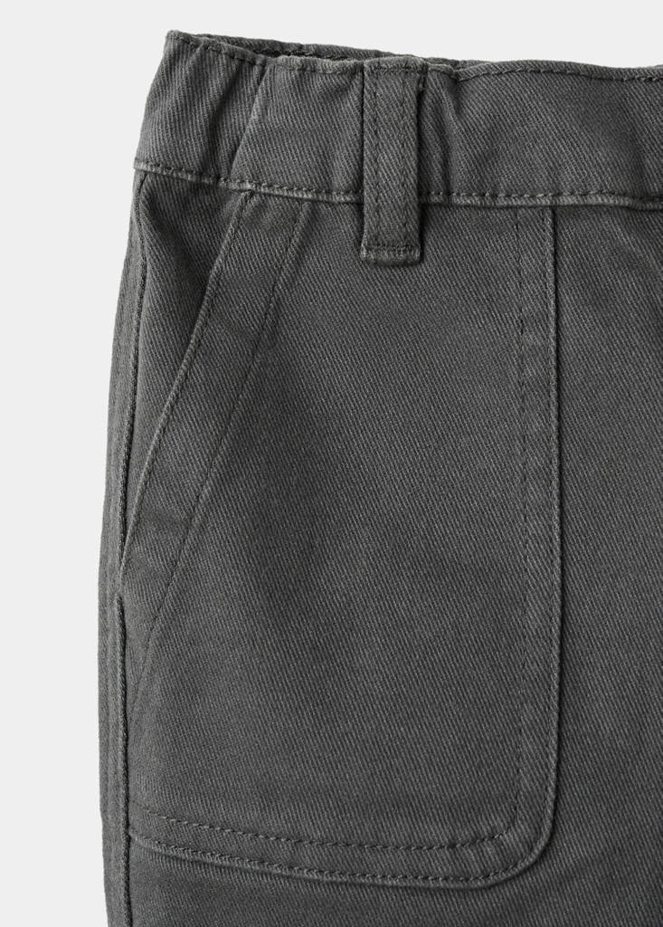 Straight cotton jeans — Charcoal